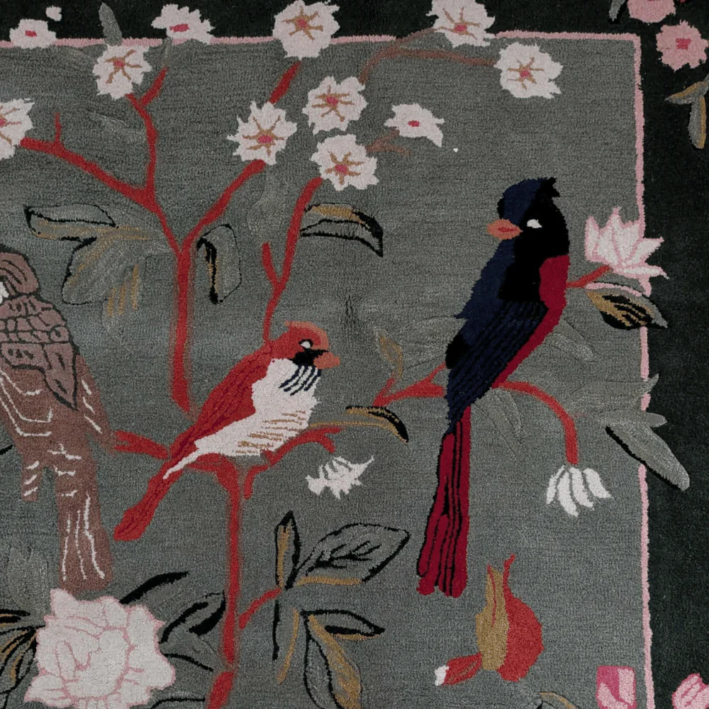 Flora & Fauna Square Hand Tufted Wool Rug 6' x 6' - Image 5