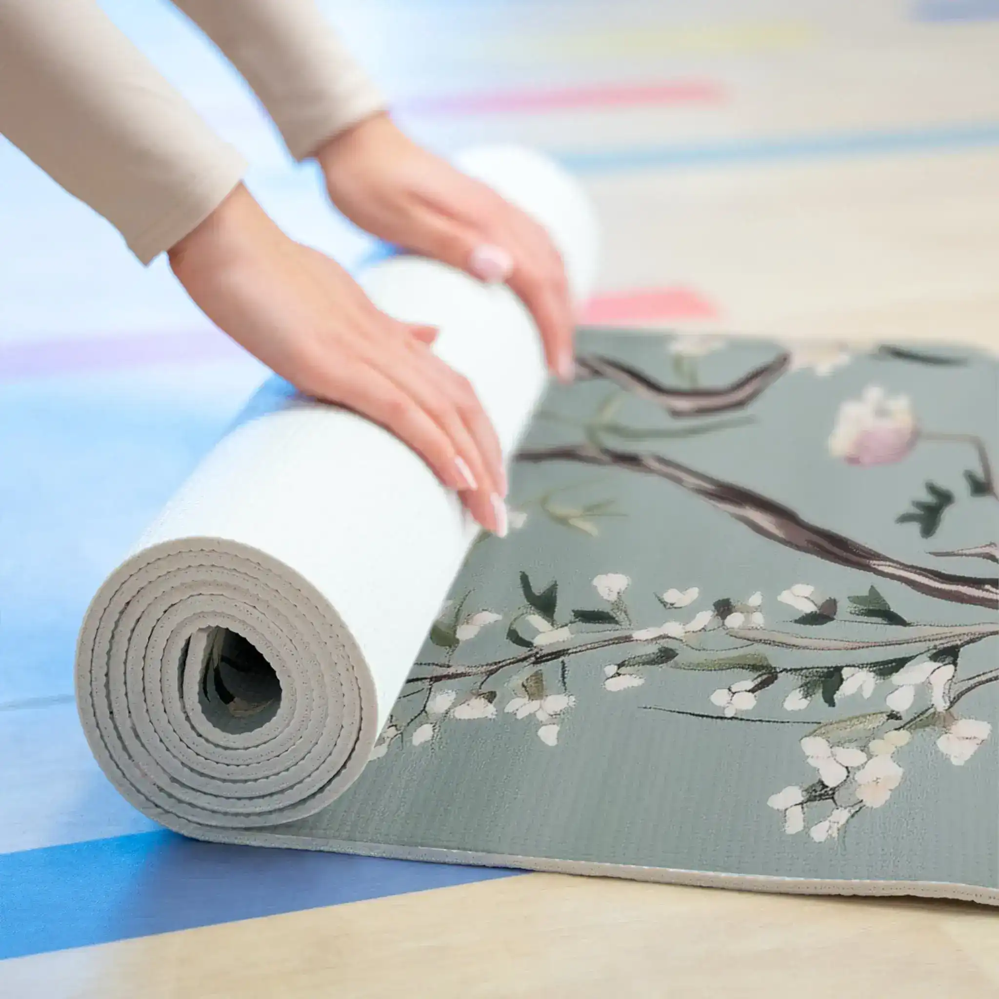 Floral Branches Yoga Mat - Image 5
