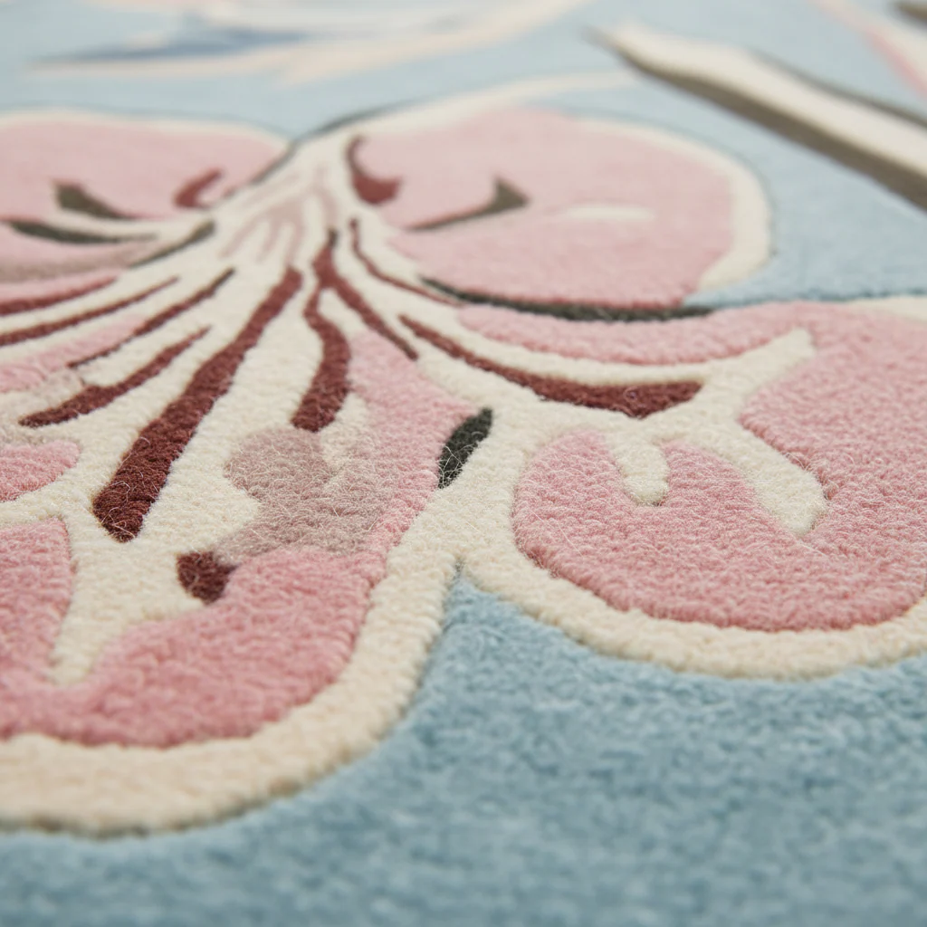 Floral Brush Symphony Hand Tufted Rug - Image 3