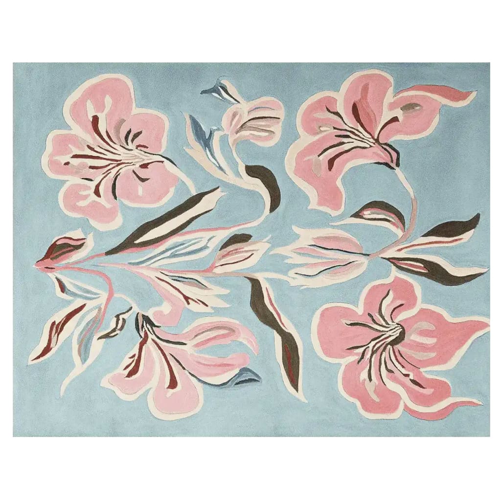 Floral Brush Symphony Hand Tufted Rug - Image 4