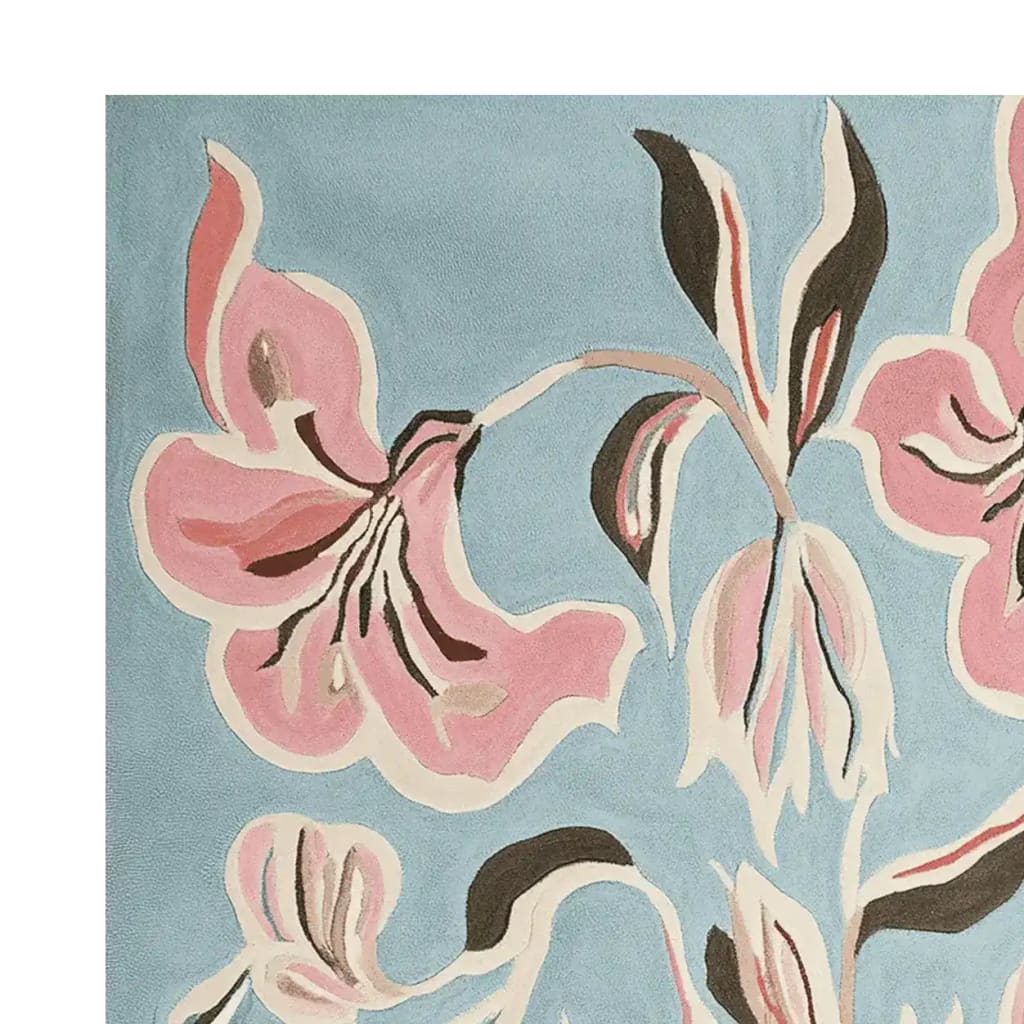 Floral Brush Symphony Hand Tufted Rug - Image 6