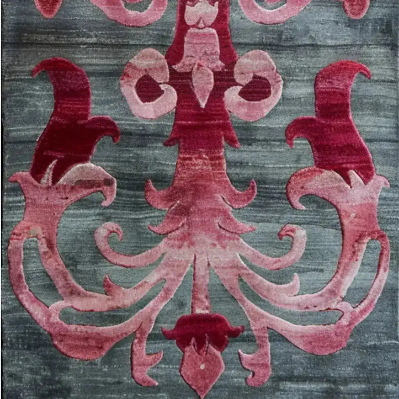 Floral Damask Hand Tufted Wool Runner Rug - Image 6