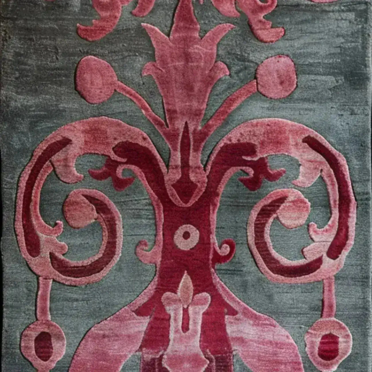 Floral Damask Hand Tufted Wool Runner Rug - Image 7