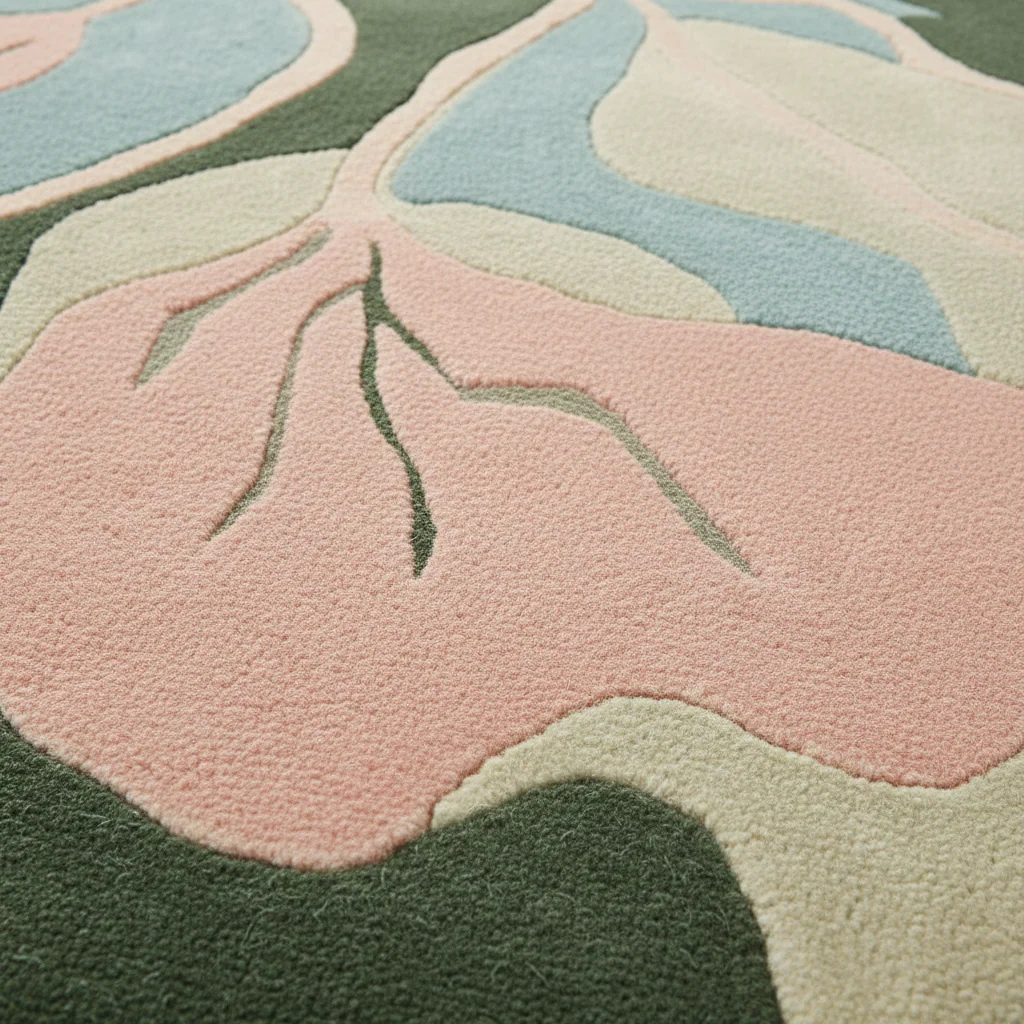 Floral Distortion Theory Hand Tufted Rug - Image 3