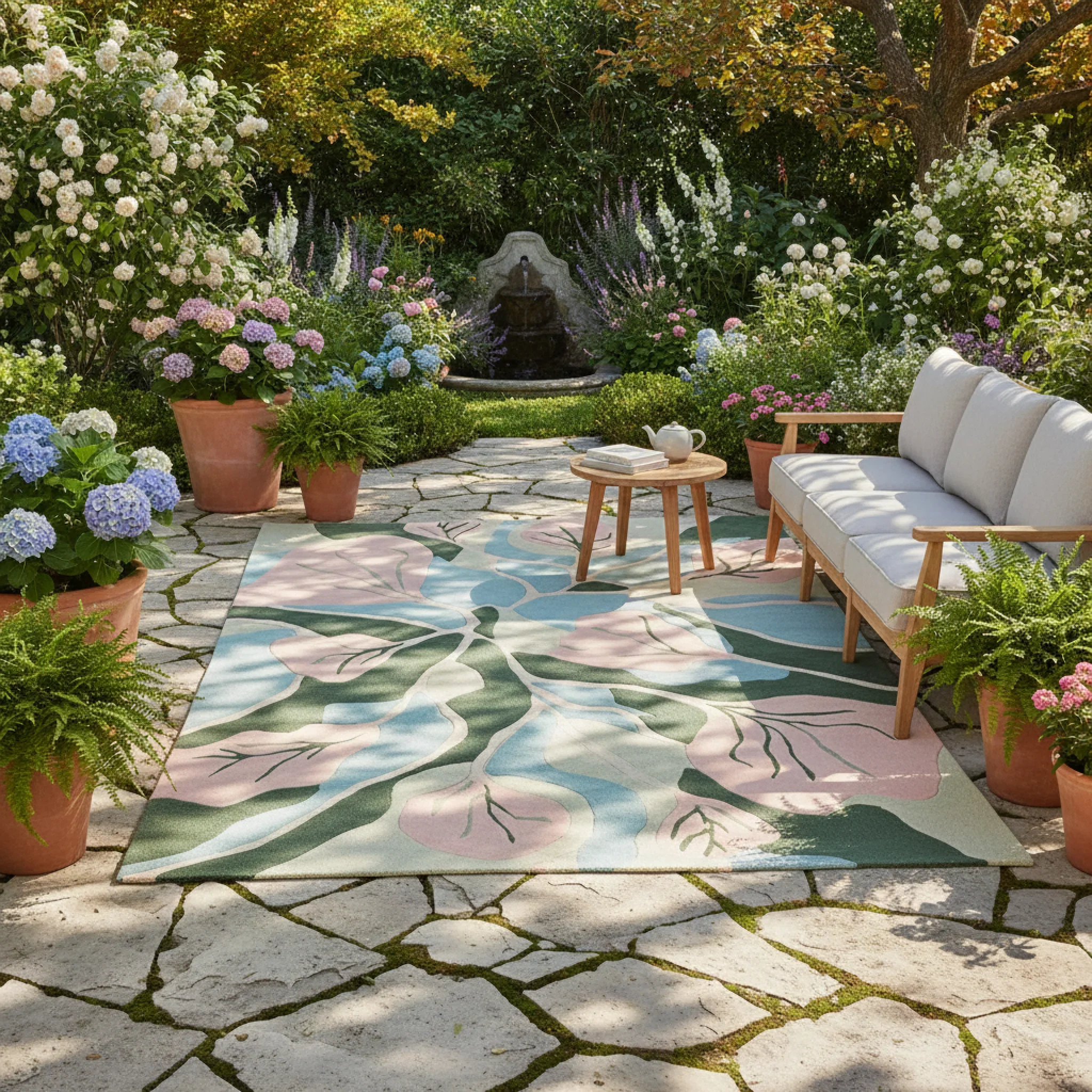 Floral Distortion Theory Hand Tufted Rug - Image 8
