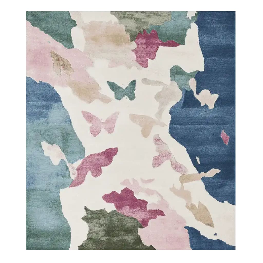 Floral Drift Pattern Hand Tufted Rug