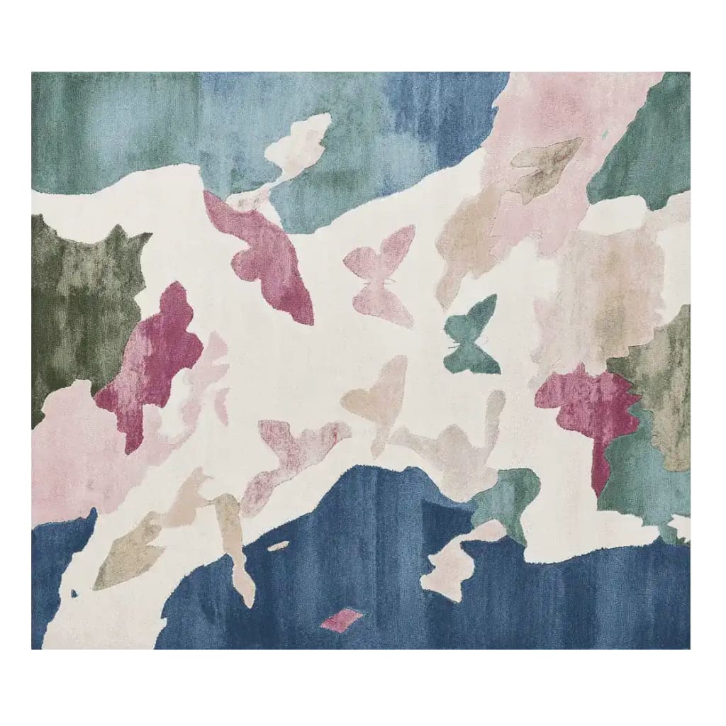 Floral Drift Pattern Hand Tufted Rug - Image 2