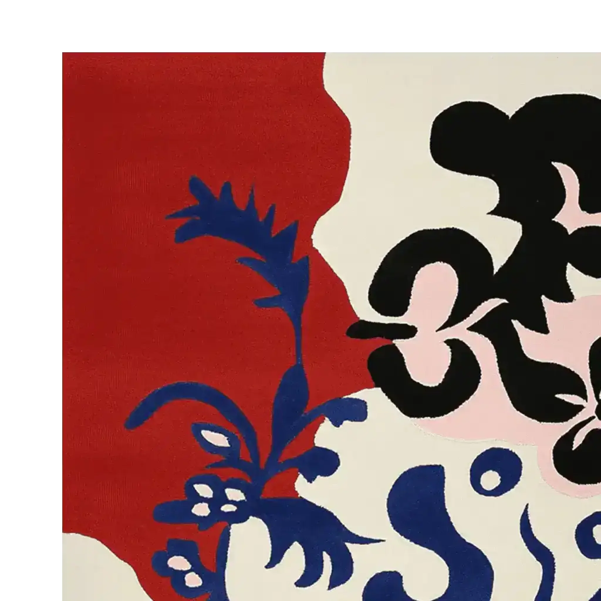 Floral Form Abstraction Hand Tufted Rug - Image 4