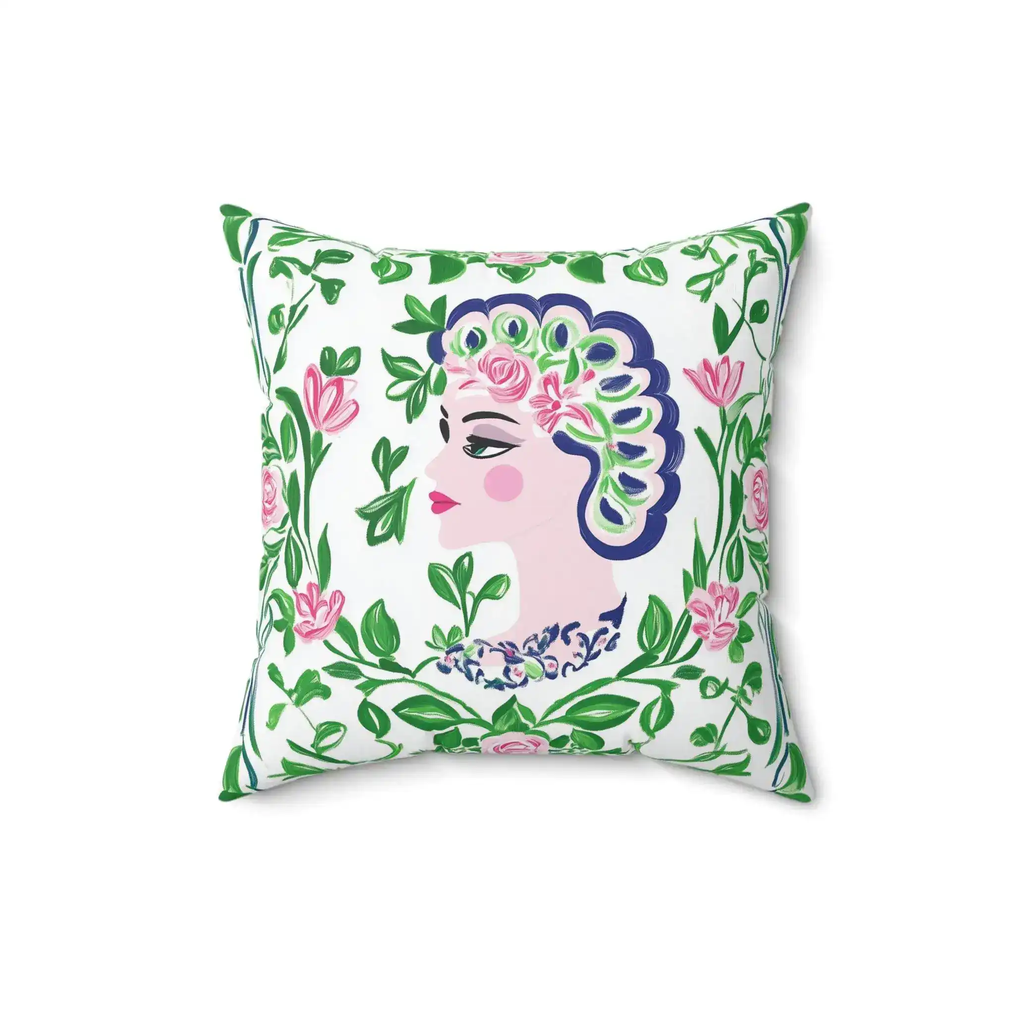 Floral Muse Cameo Throw Pillow - Image 4