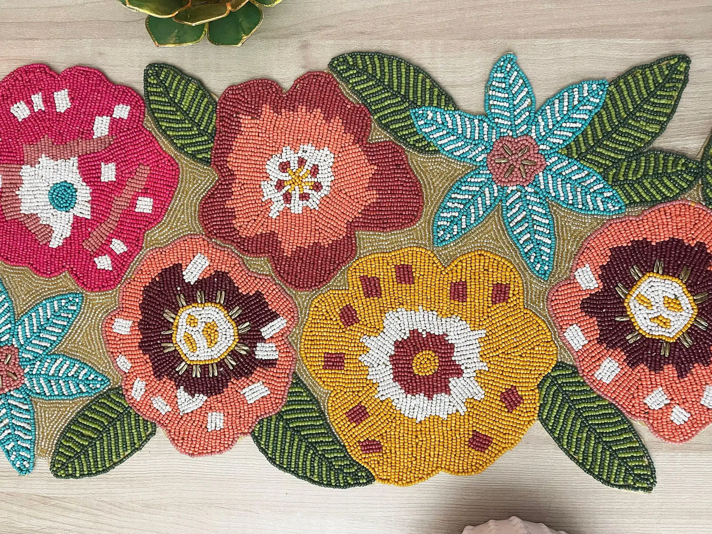 Floral Spring Beaded Table Runner - Image 2