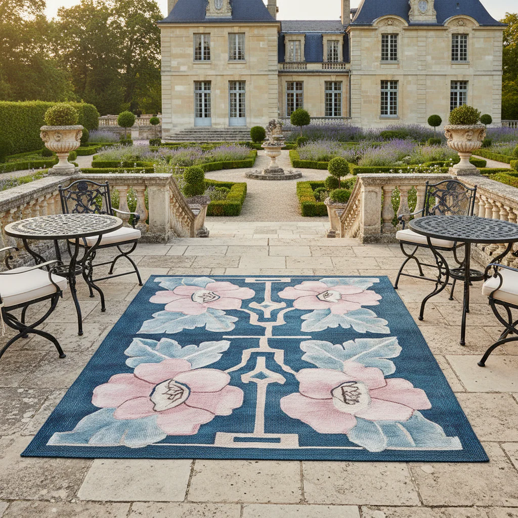 Floral Symmetry Dance Hand Tufted Wool Rug - Image 2
