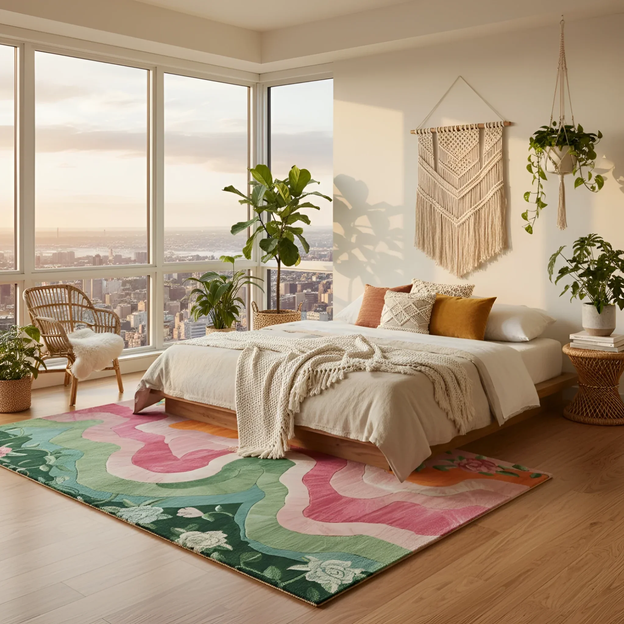 Floral Wavefront Hand Tufted Rug - Image 8
