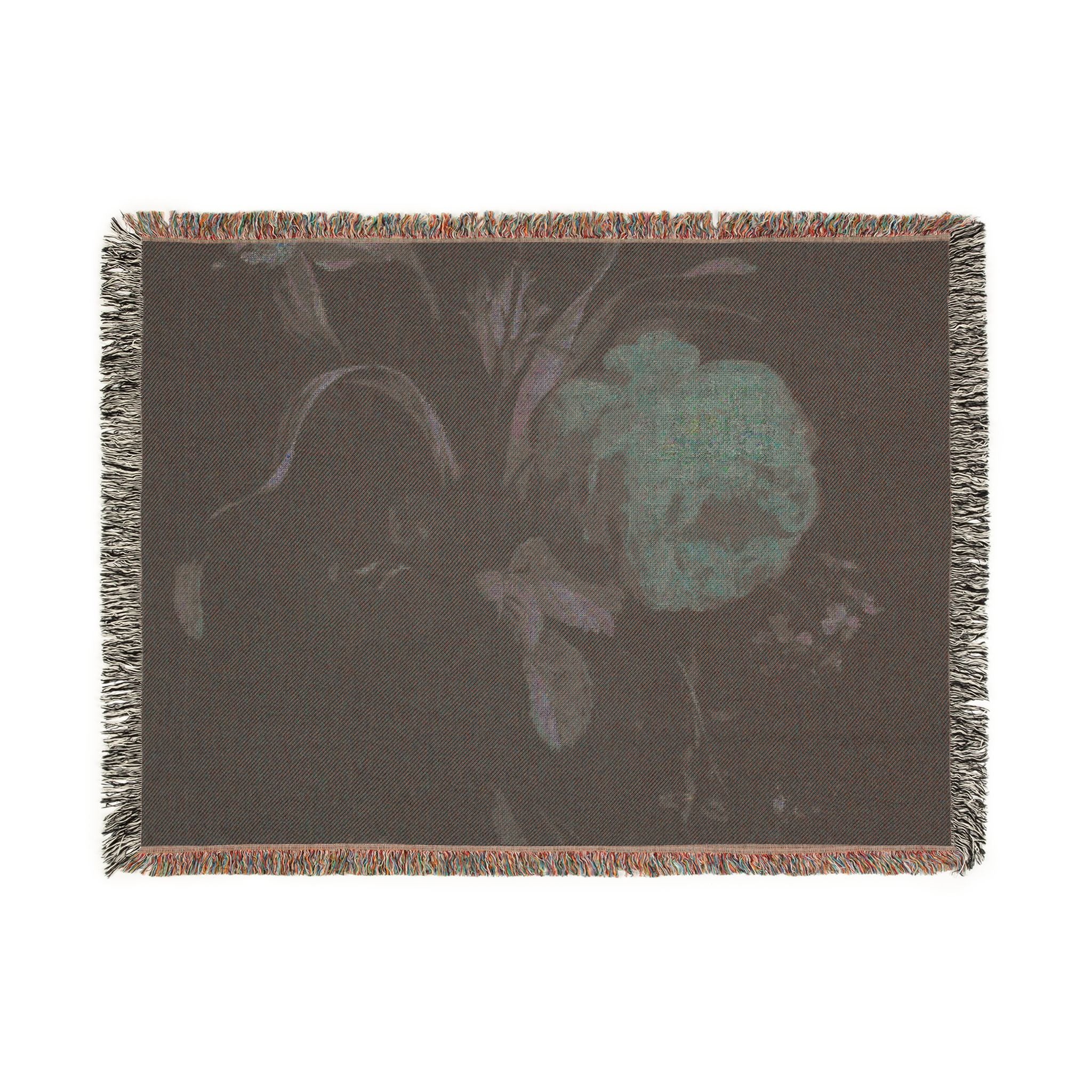 flowers-in-a-vase-dutch-school | Woven Tapestry Blanket - Image 12