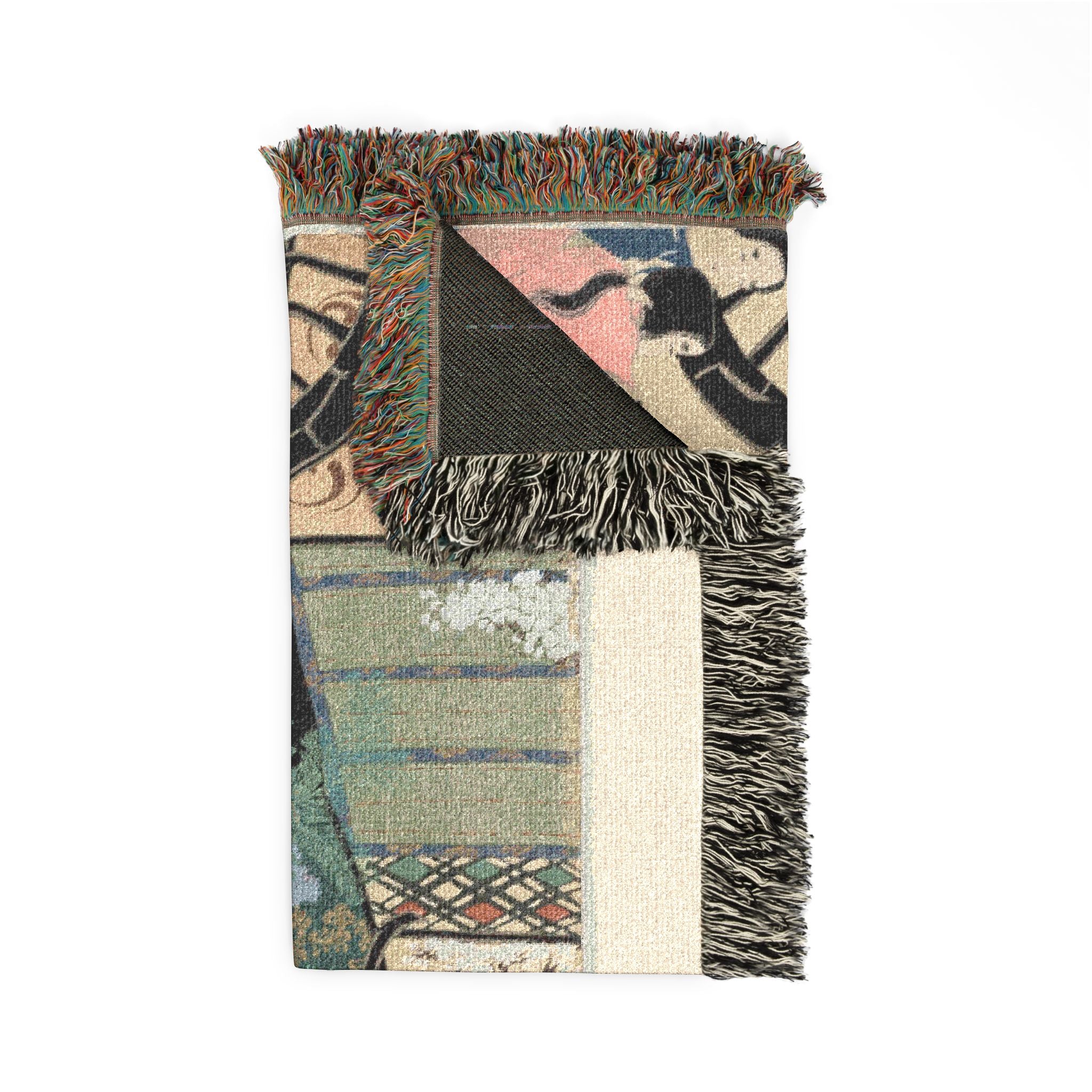 Flowers of a Hundred Worlds (Momoyogusa): Flower-draped Carts (Hanasashiguruma) Woven Throw Blanket - Image 4