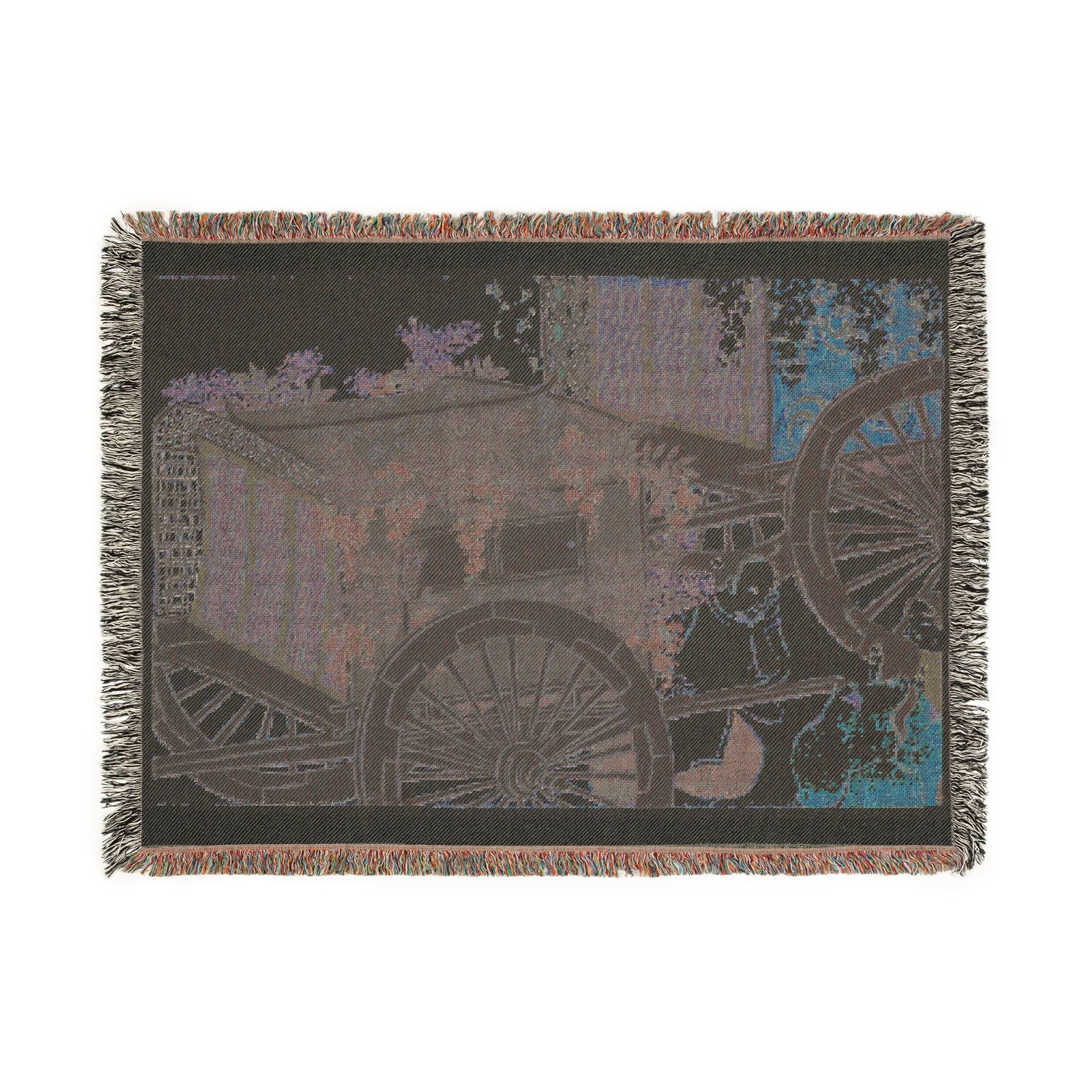 Flowers of a Hundred Worlds (Momoyogusa): Flower-draped Carts (Hanasashiguruma) Woven Throw Blanket - Image 7