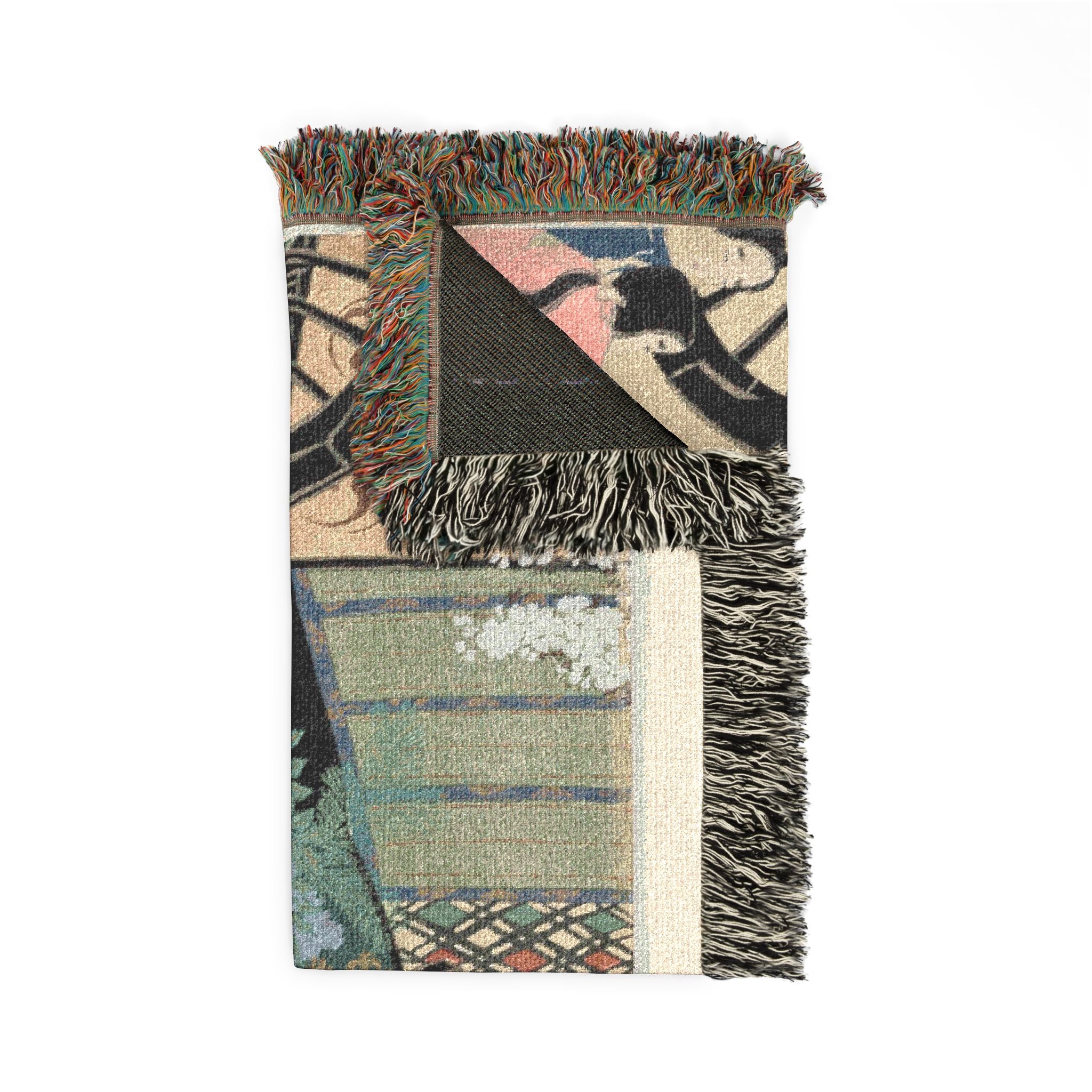 Flowers of a Hundred Worlds (Momoyogusa): Flower-draped Carts (Hanasashiguruma) Woven Throw Blanket - Image 8