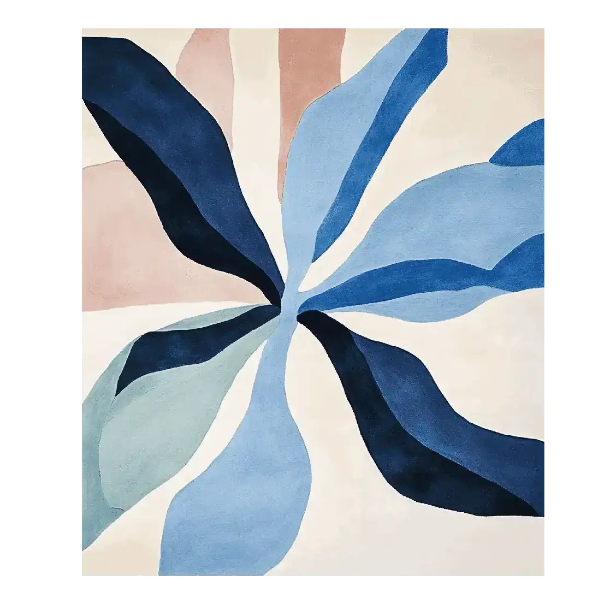 Flowing Petal Shade Hand Tufted Rug