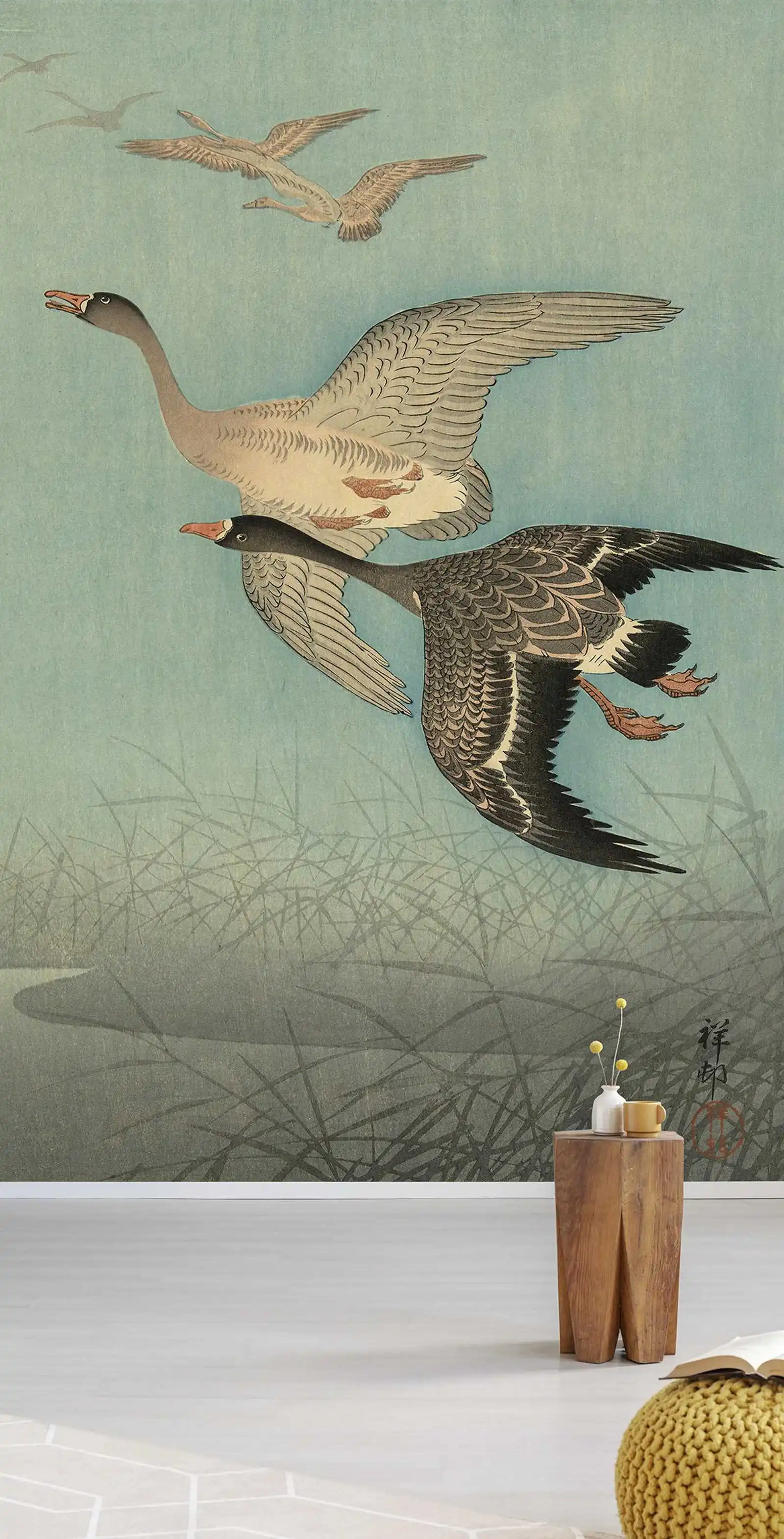 Flying Birds Sky Mural - Image 2