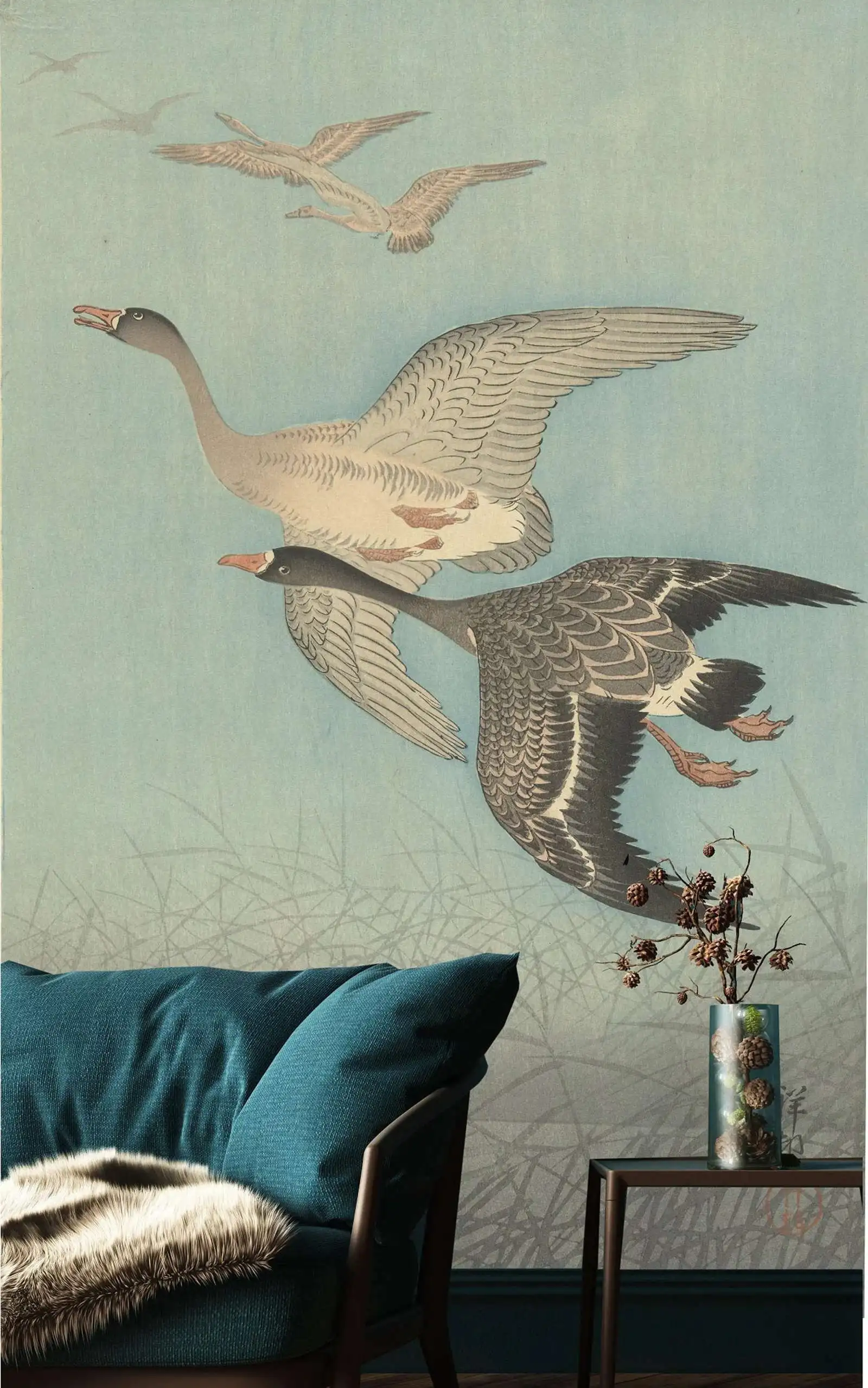 Flying Birds Sky Mural - Image 3