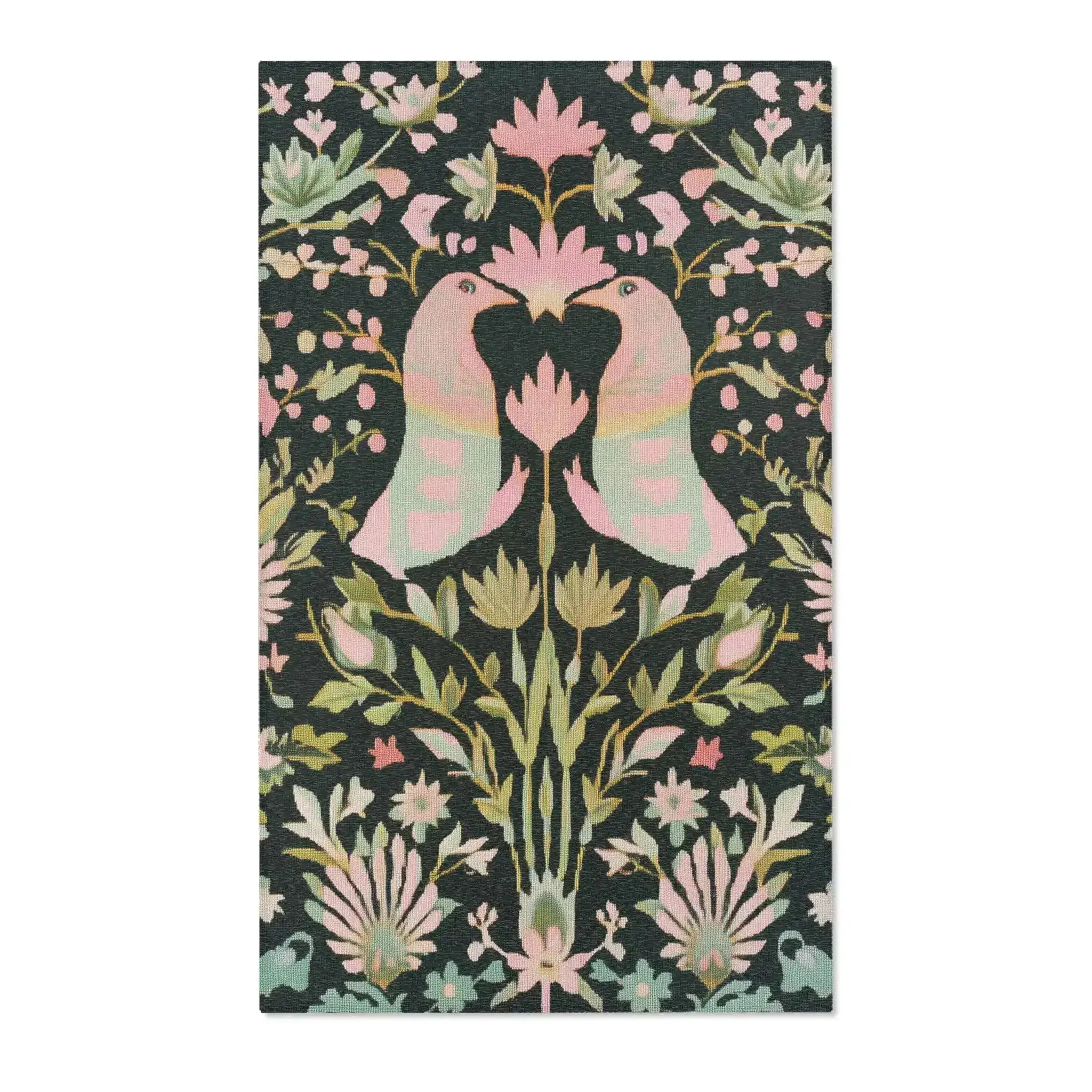 Folk Lovebirds Accent Rug