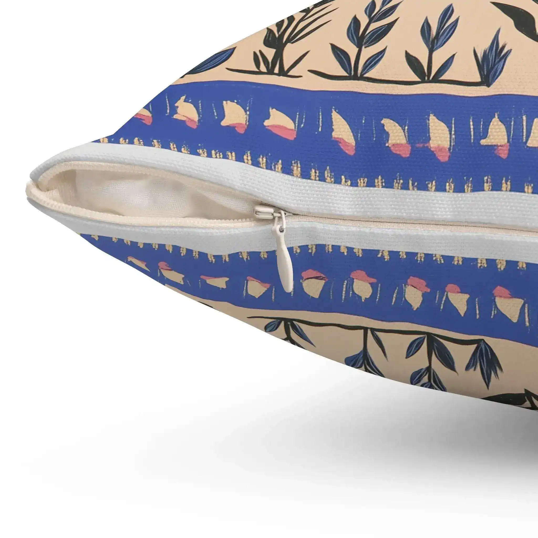 Folk Wings & Foliage Throw Pillow - Image 3