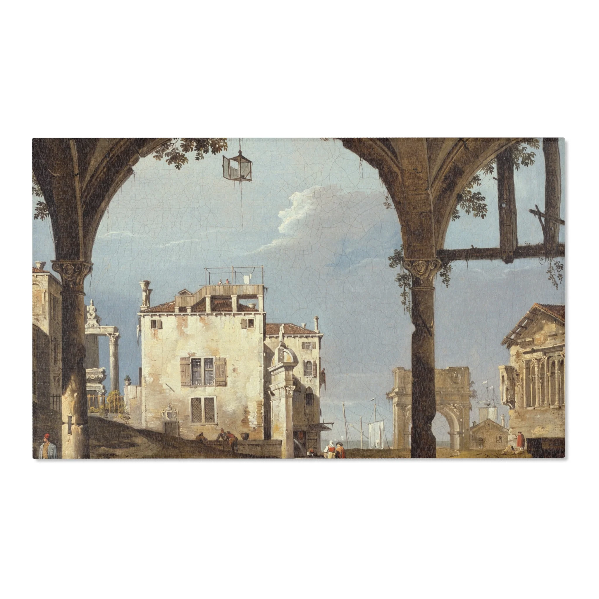 Follower of Canaletto - Portico with a Lantern | Area Rug - Image 5