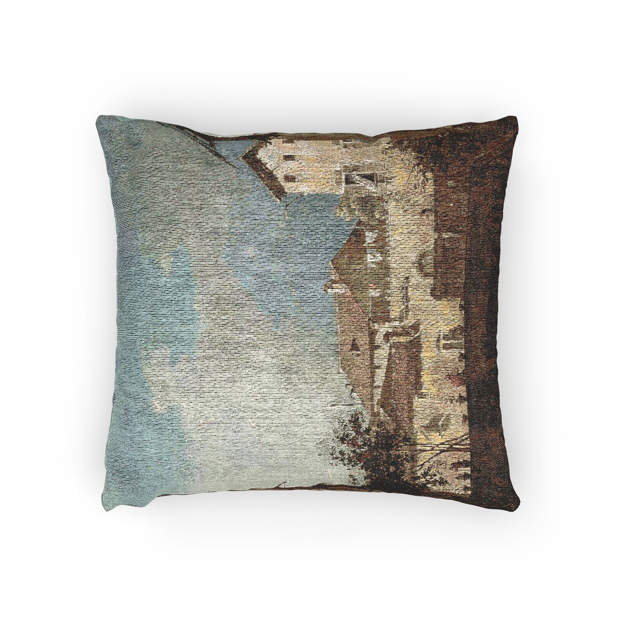 Follower of Canaletto - The Terrace | Woven Pillow - Image 2