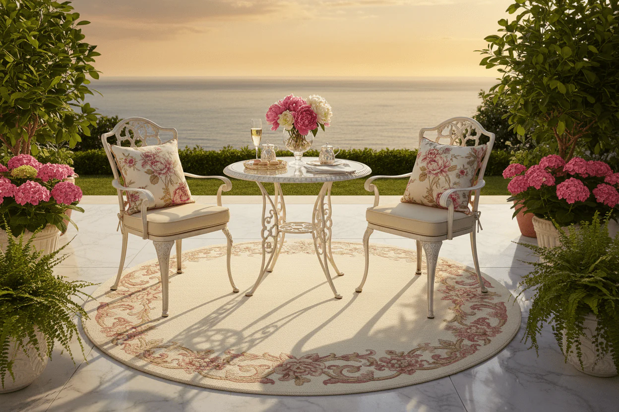 For Love of Roses Hand Tufted Round Rug - Image 4