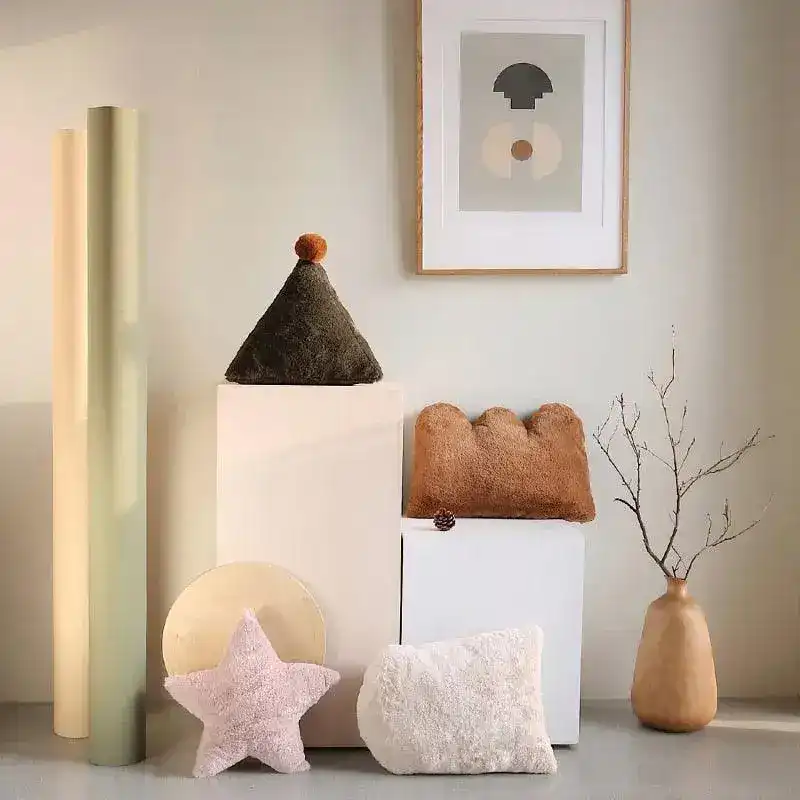 For the Love of Holiday Faux Fur Accent Pillow - Image 3