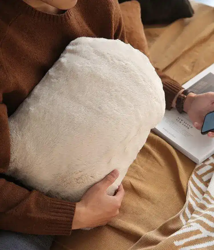 For the Love of Holiday Faux Fur Accent Pillow - Image 7