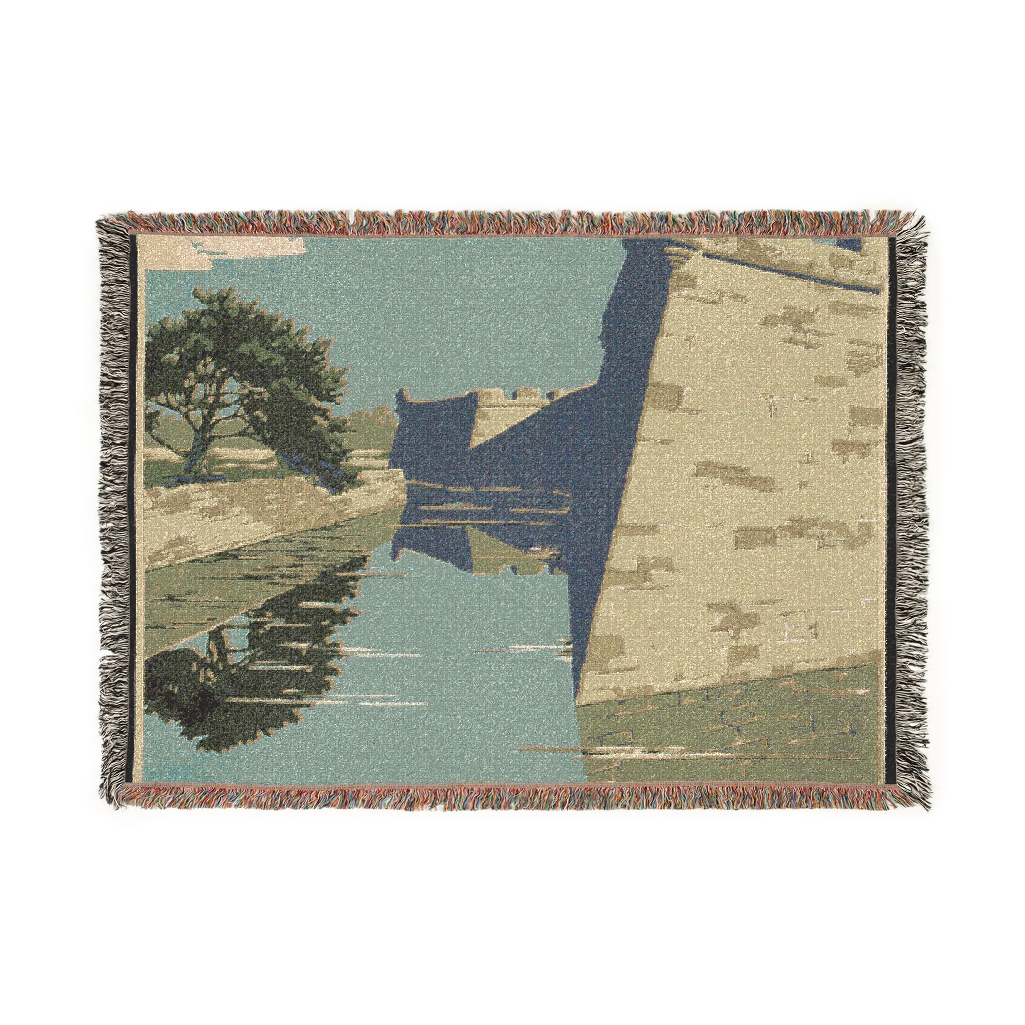 fort-marion-national-monument-st-augustine-florida-wpa-federal-art-pro | Woven Tapestry Blanket