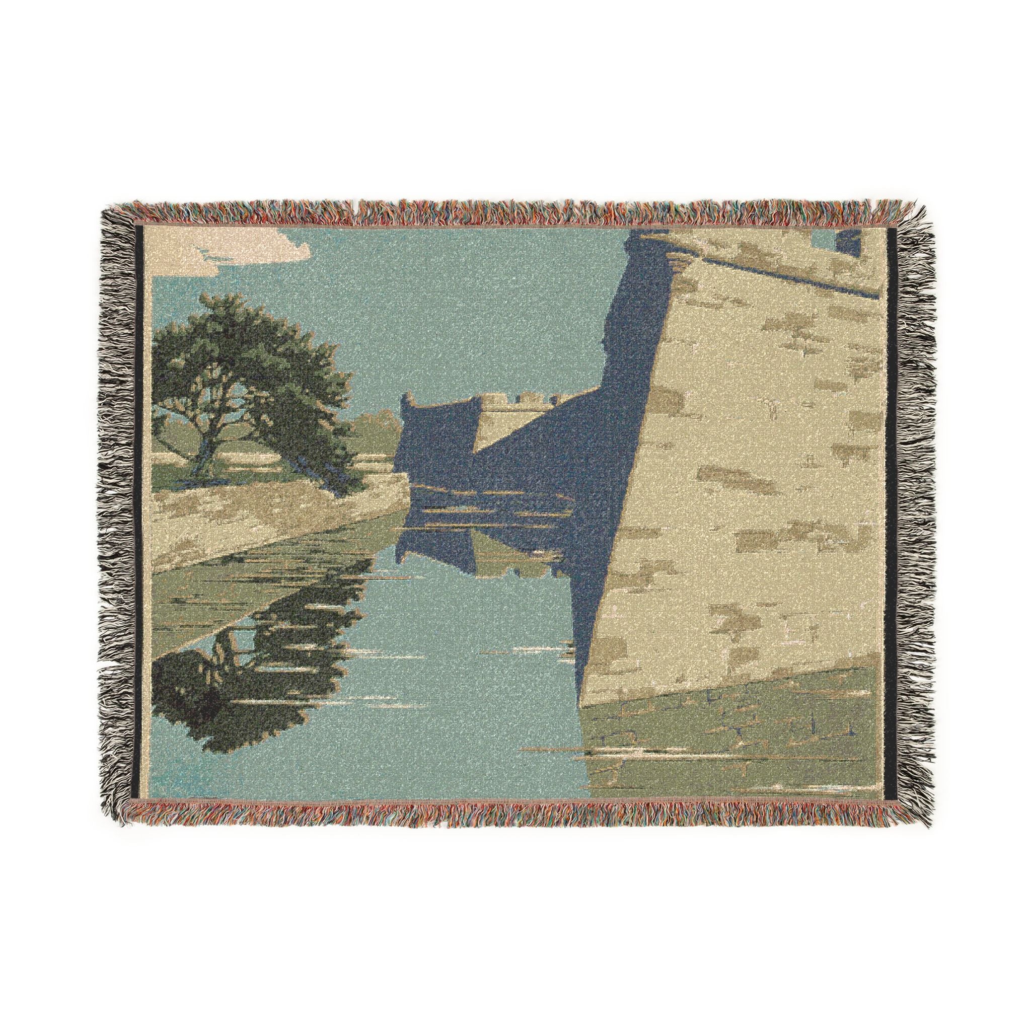 fort-marion-national-monument-st-augustine-florida-wpa-federal-art-pro | Woven Tapestry Blanket - Image 10
