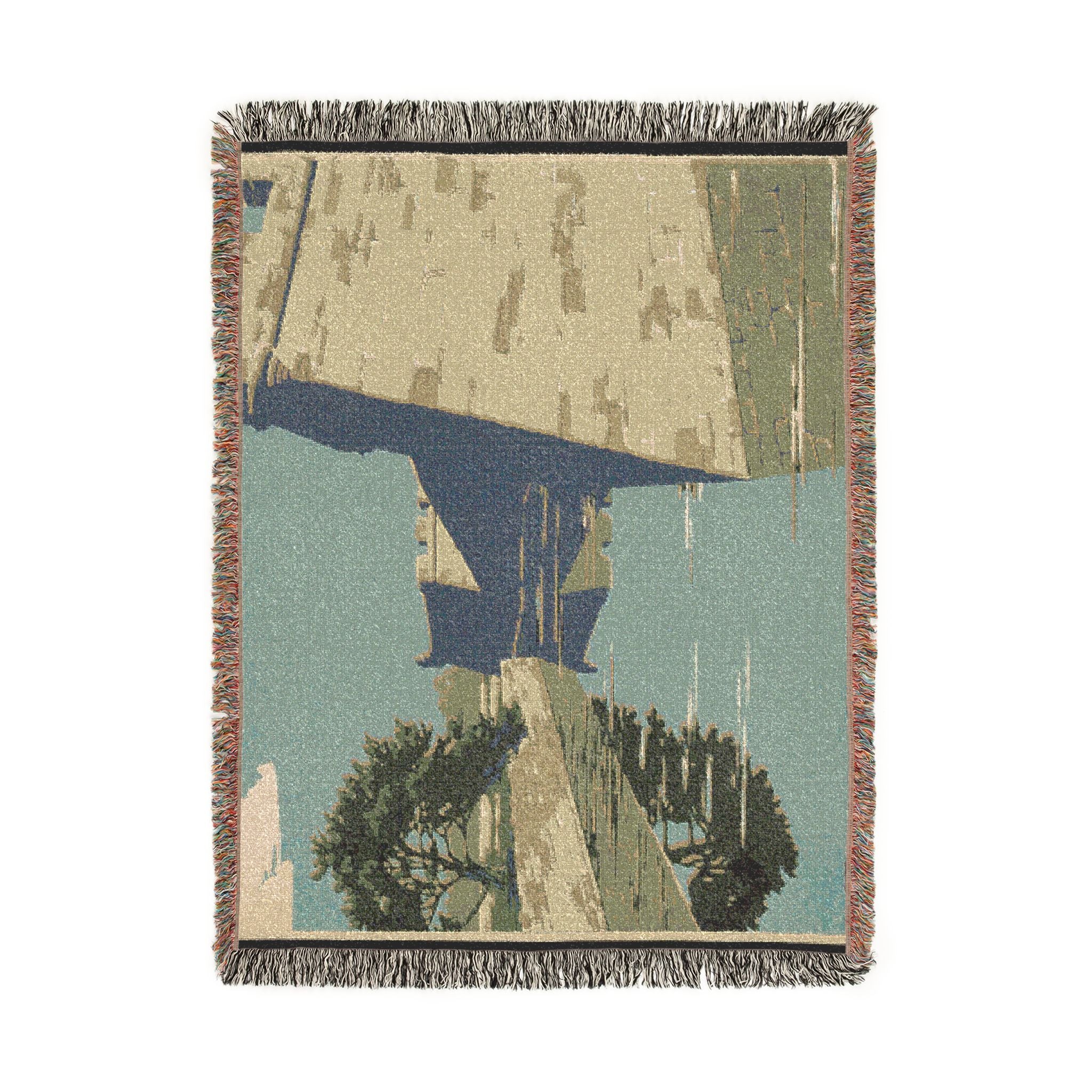 fort-marion-national-monument-st-augustine-florida-wpa-federal-art-pro | Woven Tapestry Blanket - Image 11