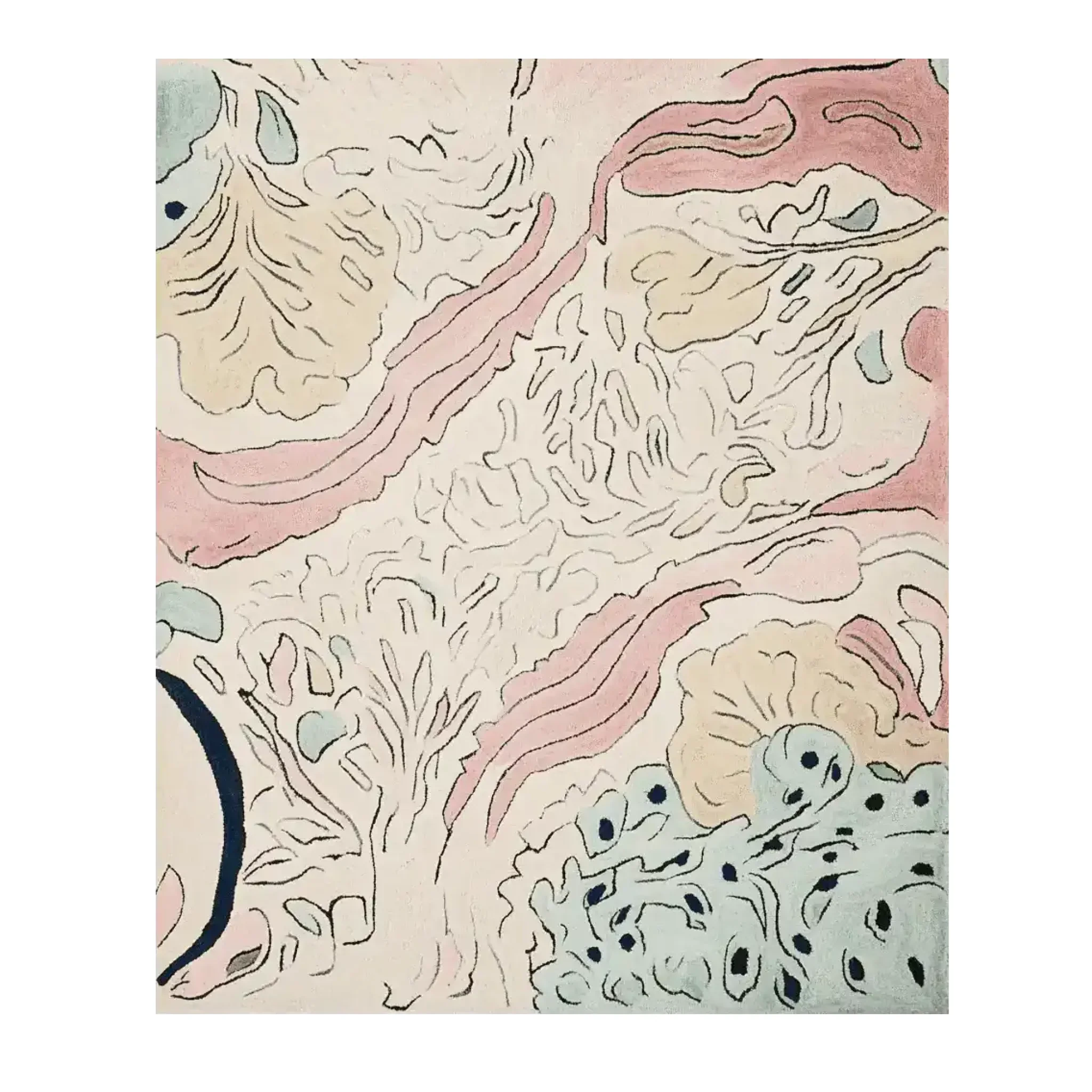 Fossil Bloom Field Hand Tufted Rug