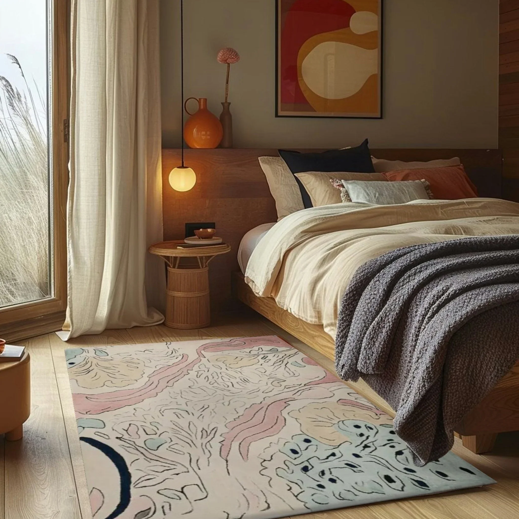 Fossil Bloom Field Hand Tufted Rug - Image 2