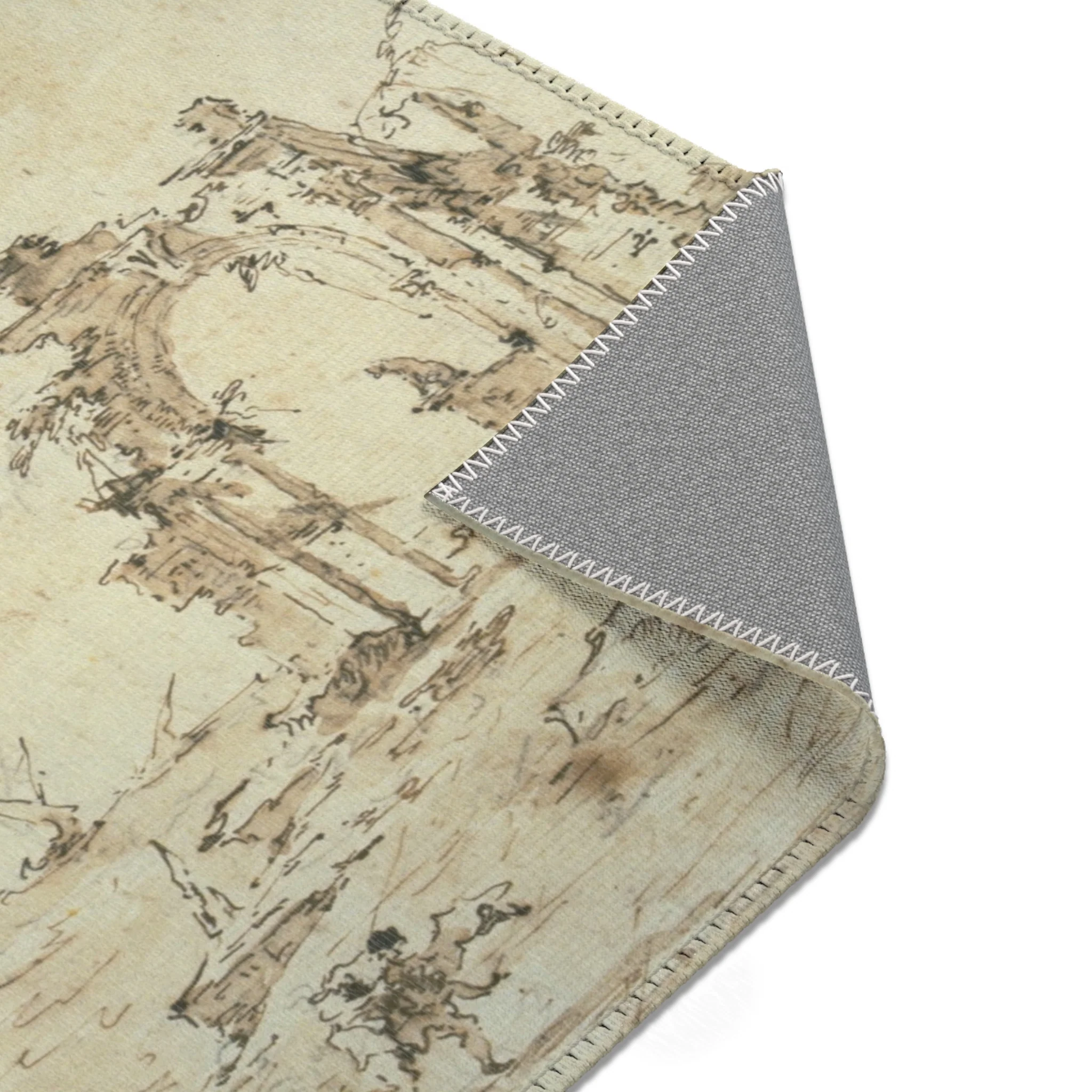 Francesco Guardi - Capriccio with a Squall on the Lagoon | Area Rug - Image 13