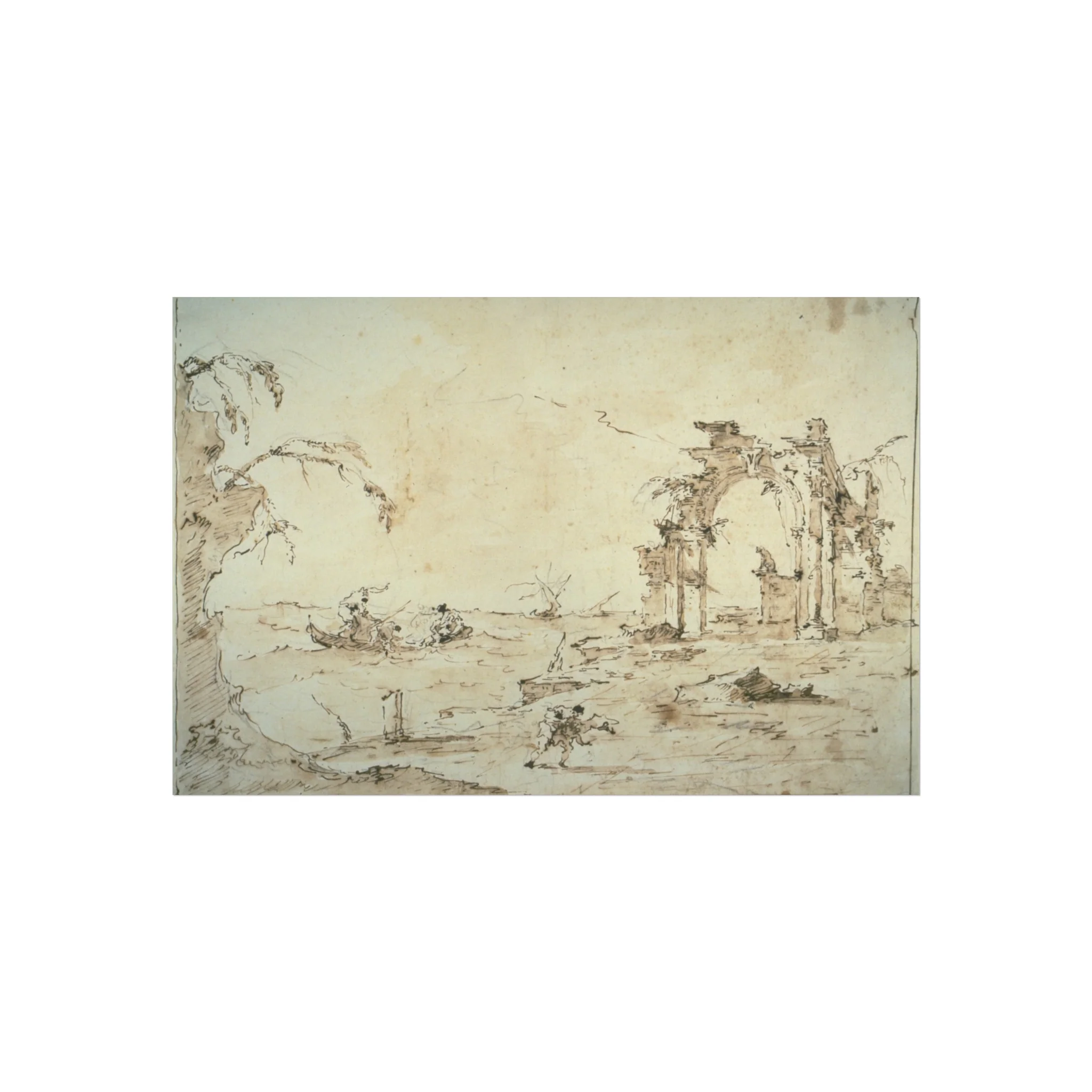Francesco Guardi - Capriccio with a Squall on the Lagoon | Fine Art Poster - Image 4