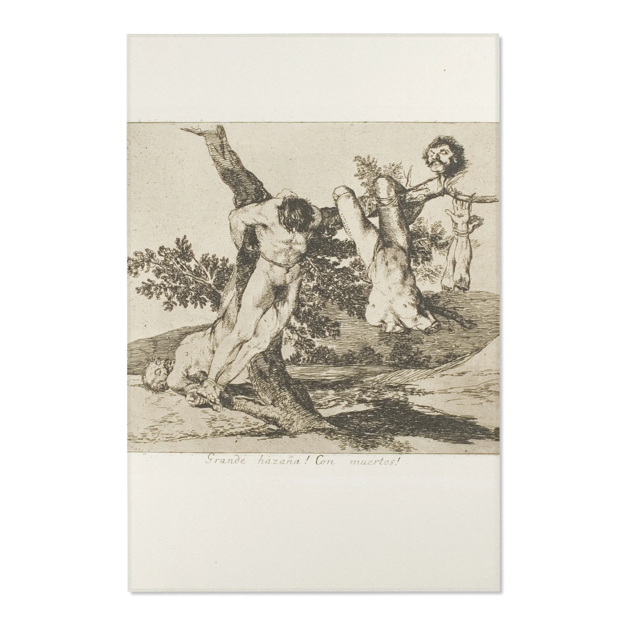 Francisco José de Goya y Lucientes - A Heroic Feat! With Dead Men!, plate 39 from The Disasters of War | Area Rug - Image 3