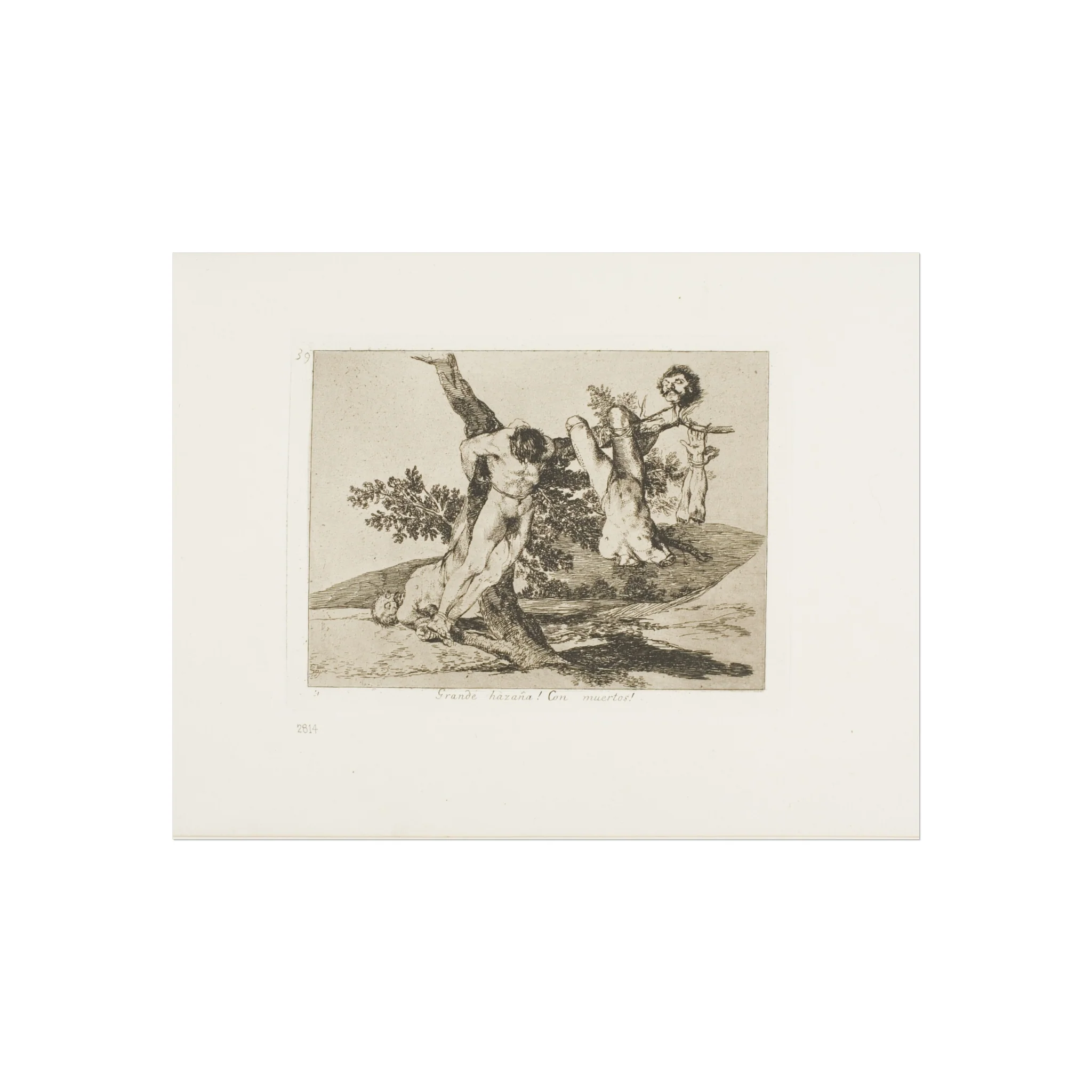 Francisco José de Goya y Lucientes - A Heroic Feat! With Dead Men!, plate 39 from The Disasters of War | Fine Art Poster