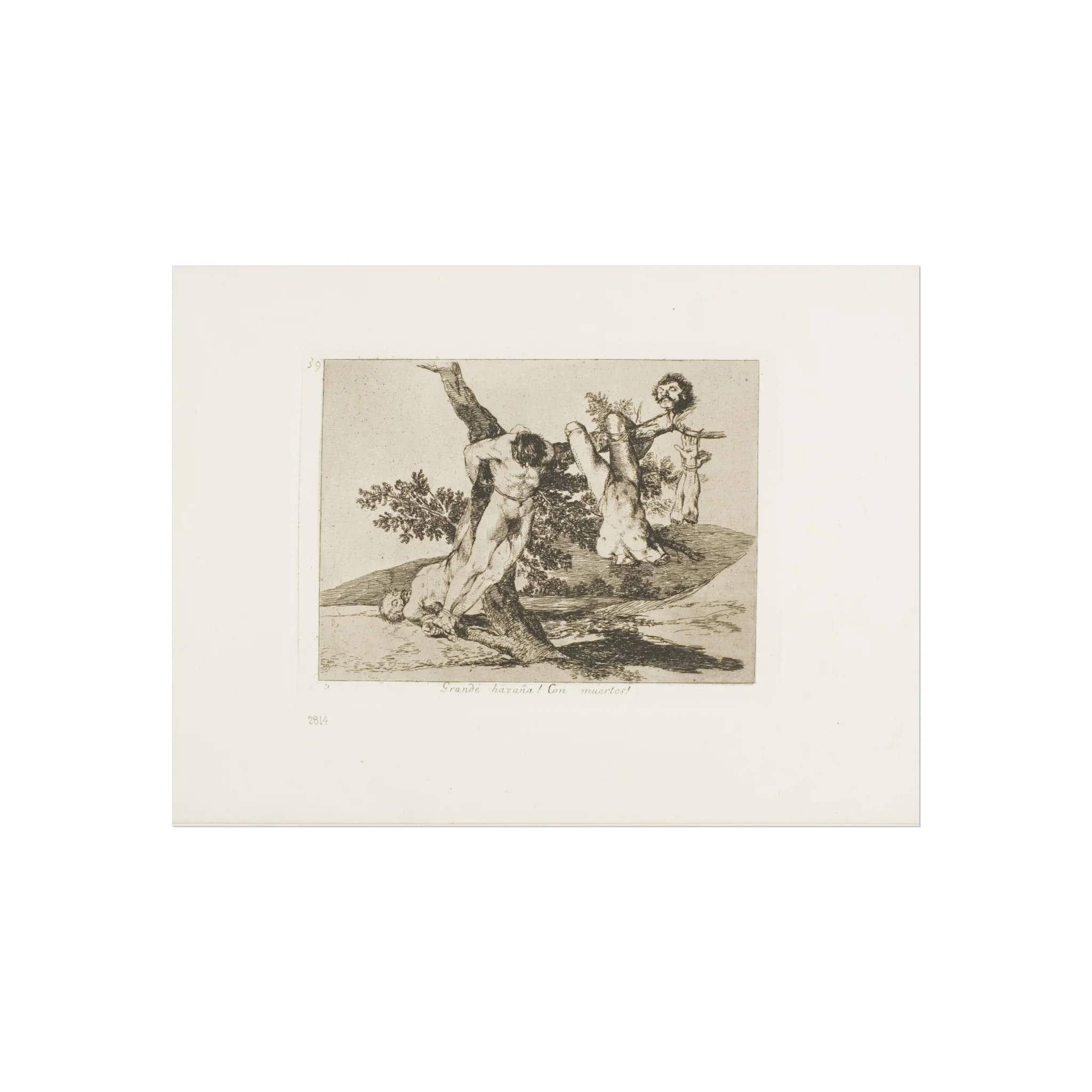 Francisco José de Goya y Lucientes - A Heroic Feat! With Dead Men!, plate 39 from The Disasters of War | Fine Art Poster - Image 3