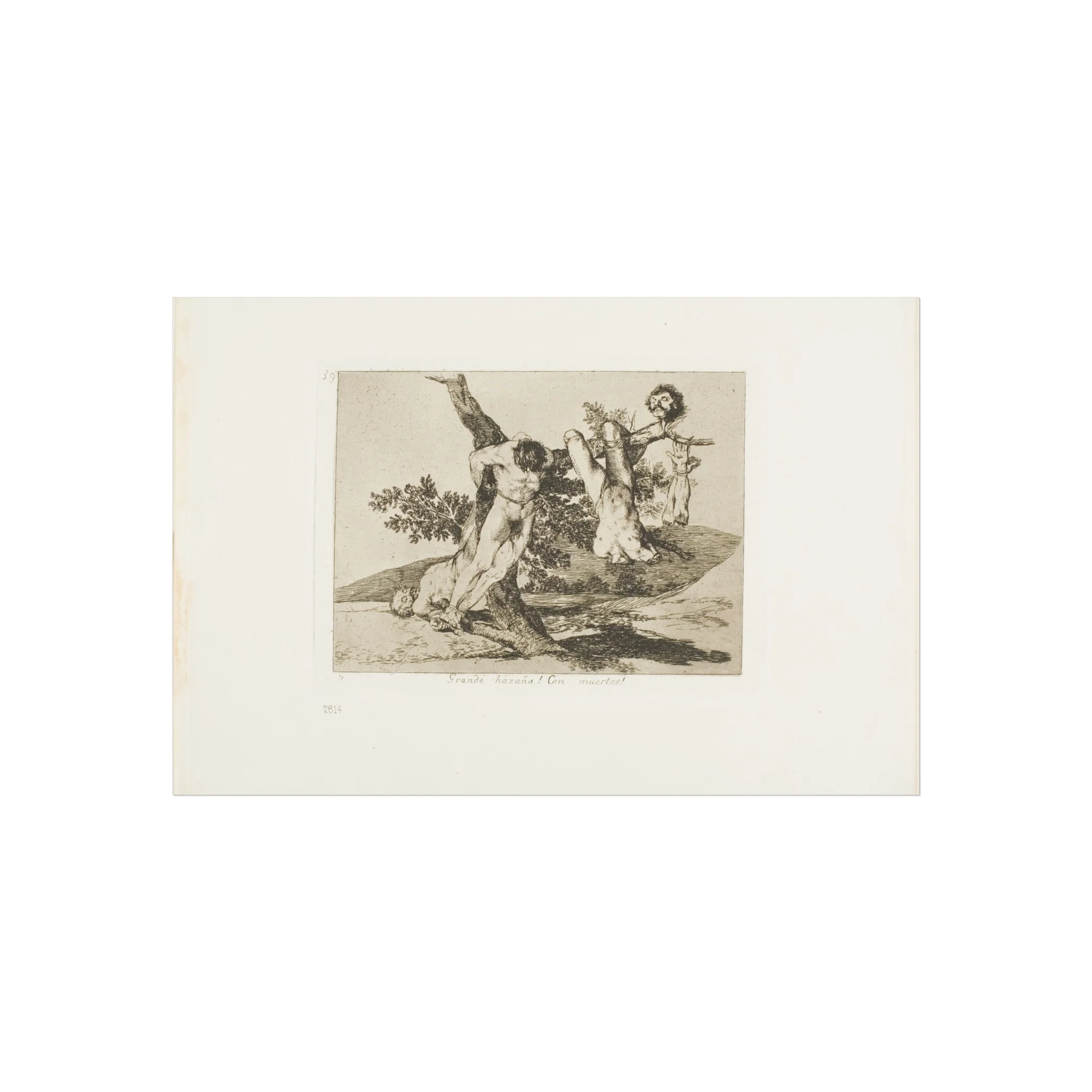 Francisco José de Goya y Lucientes - A Heroic Feat! With Dead Men!, plate 39 from The Disasters of War | Fine Art Poster - Image 4