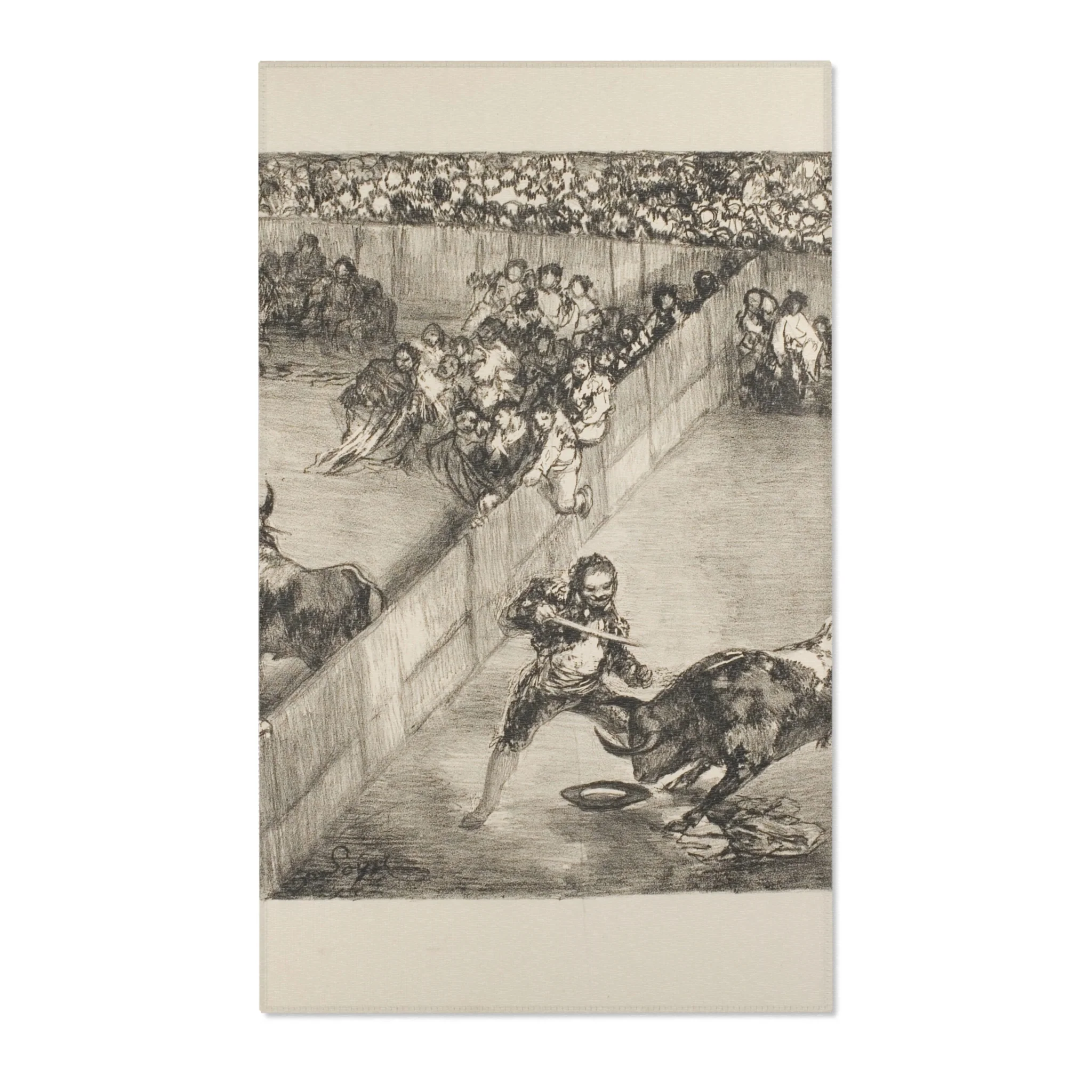Francisco José de Goya y Lucientes - Bullfight in a divided ring, from The Bulls of Bordeaux | Area Rug - Image 2
