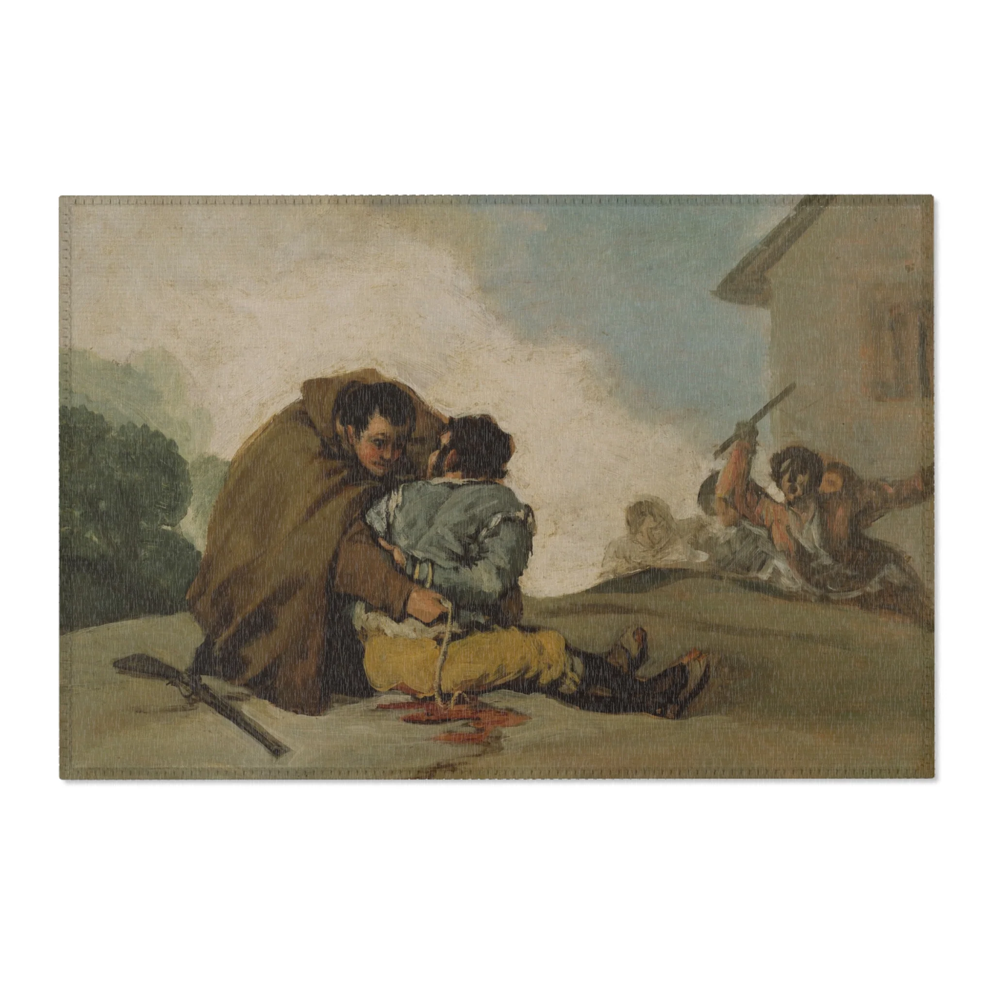 Francisco José de Goya y Lucientes - Friar Pedro Binds El Maragato with a Rope | Area Rug - Image 4