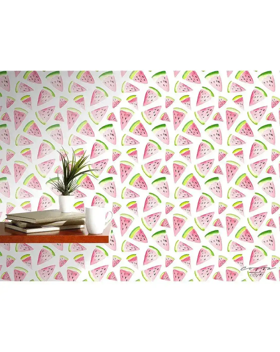 Fresh Watermelon Watercolor Removable Wallpaper - Image 3