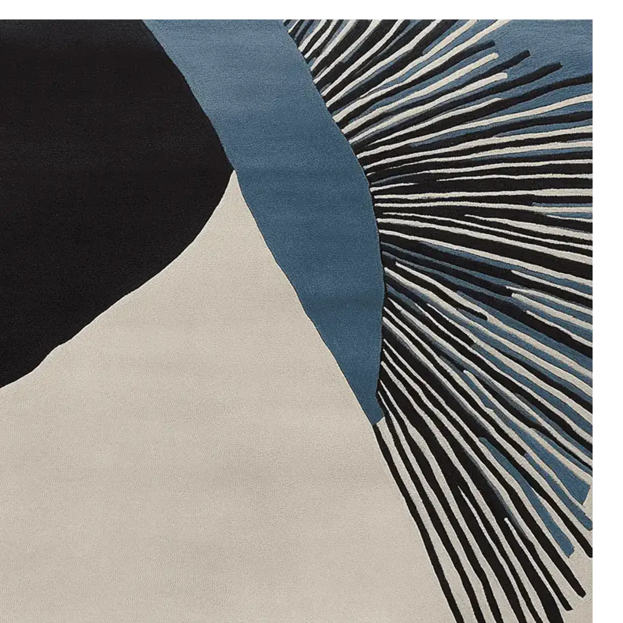 Fringe Wave Burst Hand Tufted Rug - Image 3
