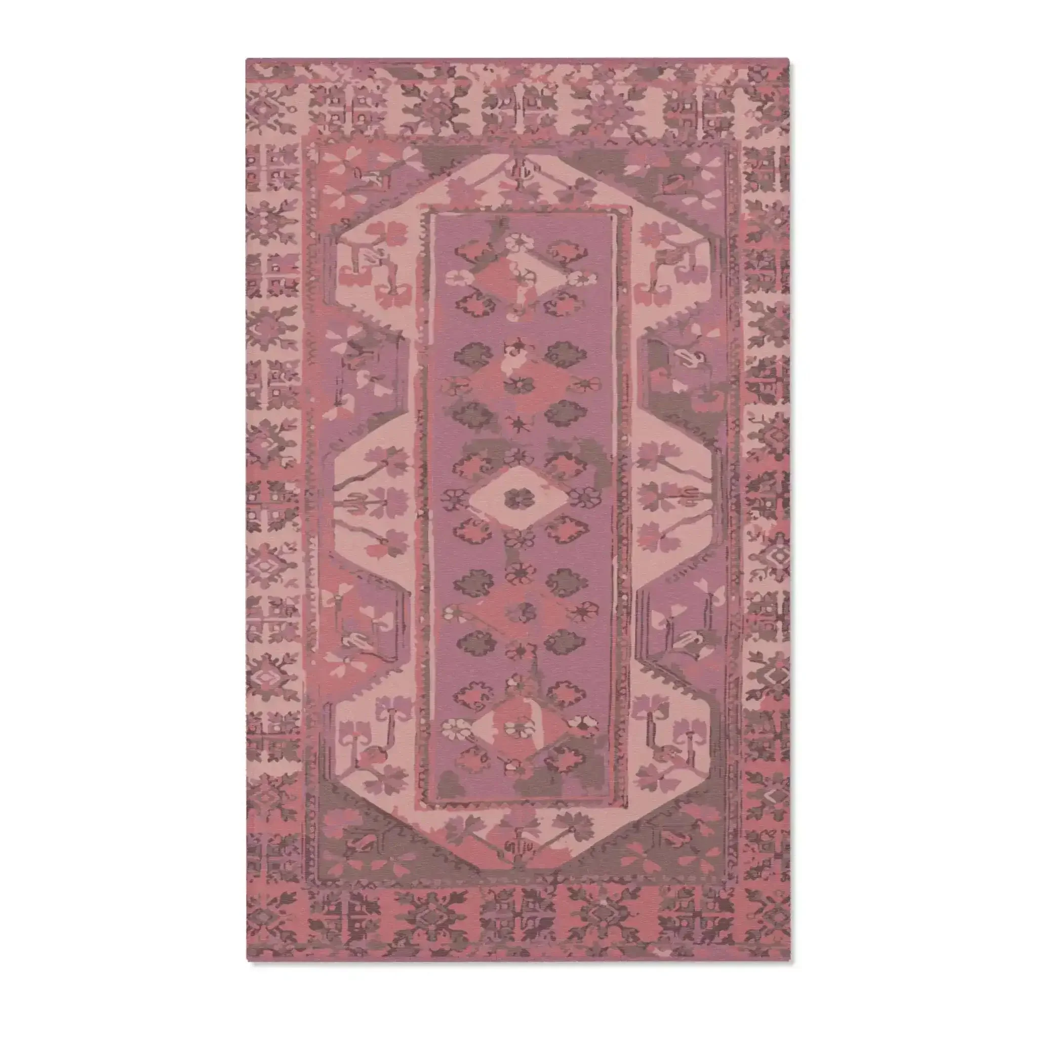 Fuchsia & Rose Geometric Tribal Accent Rug