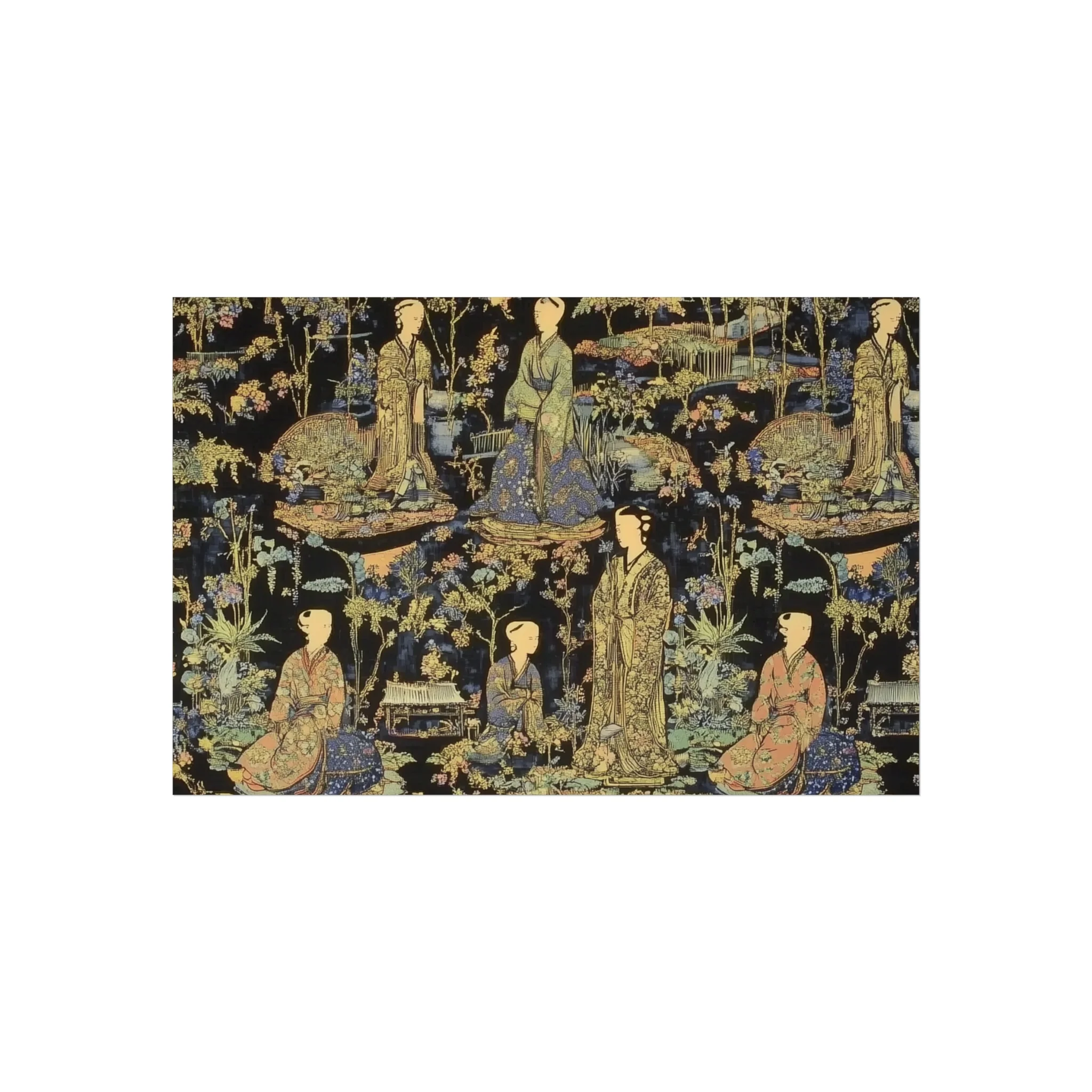 Garden Court Noir Tapestry Fine Art Poster - Image 10