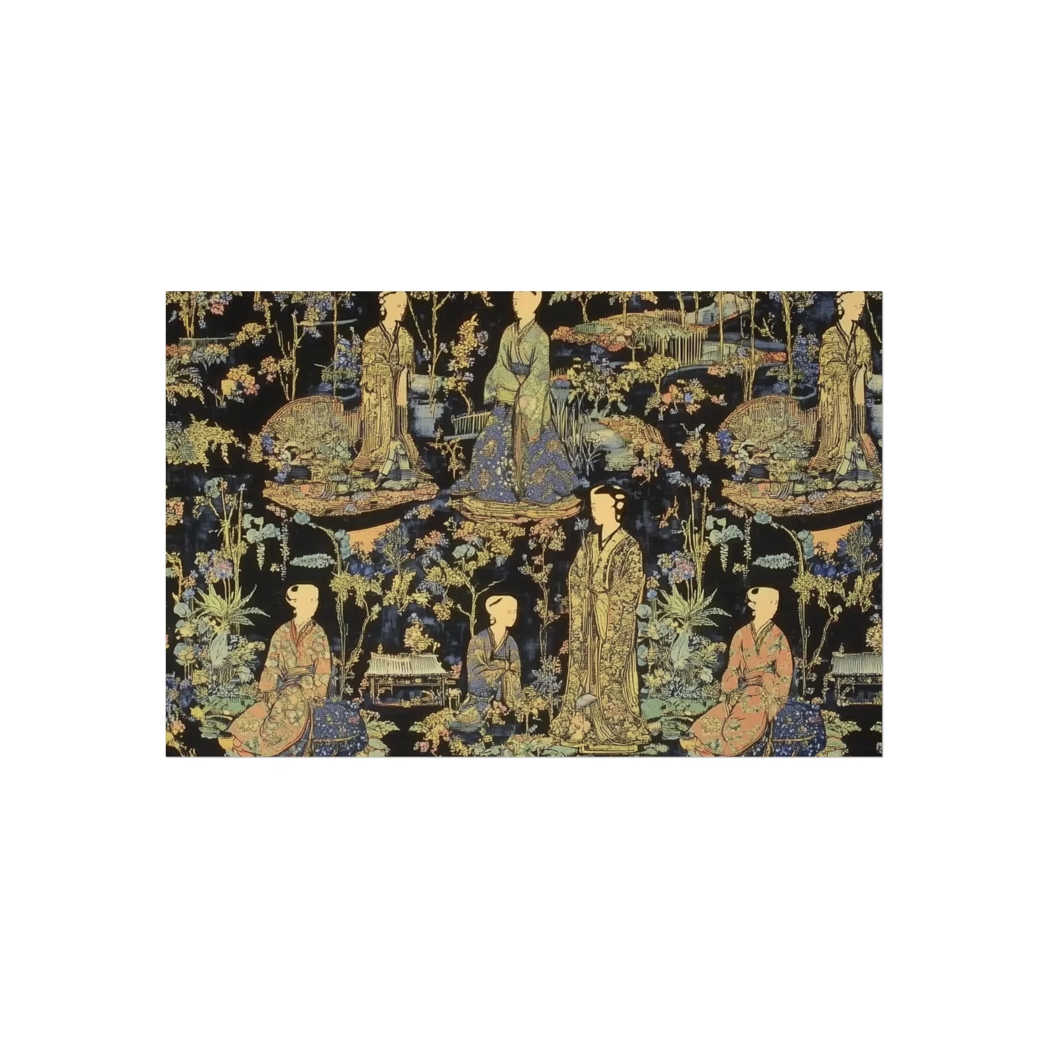 Garden Court Noir Tapestry Fine Art Poster - Image 15