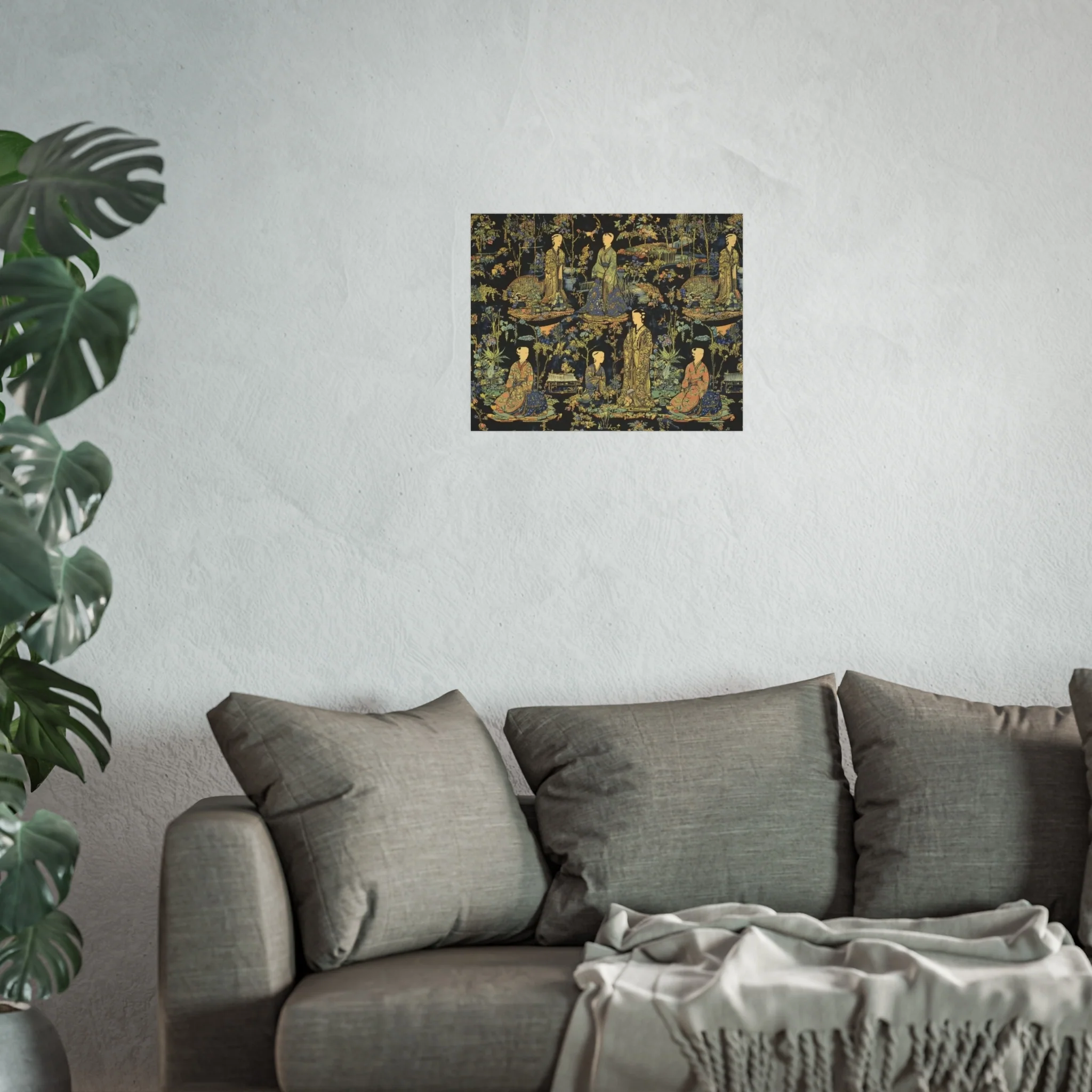 Garden Court Noir Tapestry Fine Art Poster - Image 17