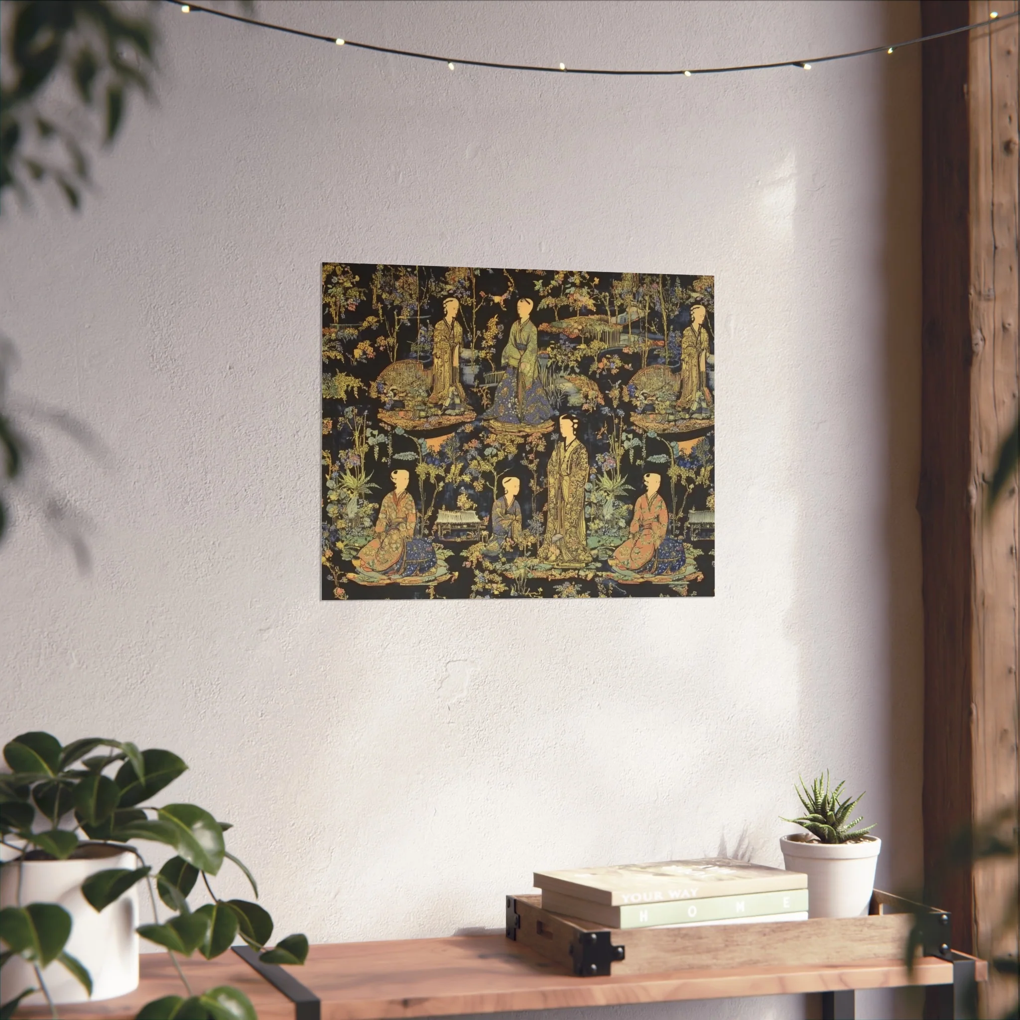 Garden Court Noir Tapestry Fine Art Poster - Image 18